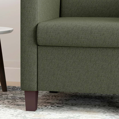 Fabric Accent Chair, Modern Armchair with Seat Cushion and Non-Slip Pads for Living Room, Bedroom, Dark Green Accent Chairs at Gallery Canada