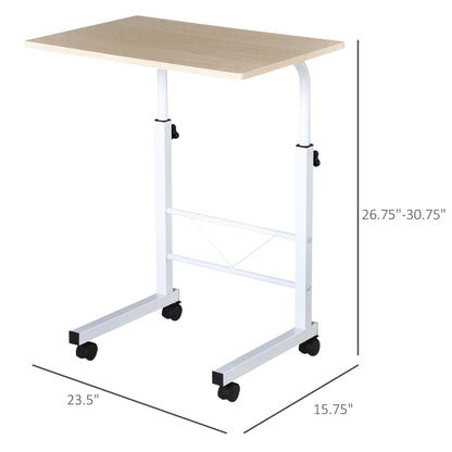 C-Shaped Sofa Side Table, Mobile End Table with Adjustable Height, Laptop Desk, Couch Table, Snack Table on Wheeks for Living Room Bedroom Side Tables   at Gallery Canada