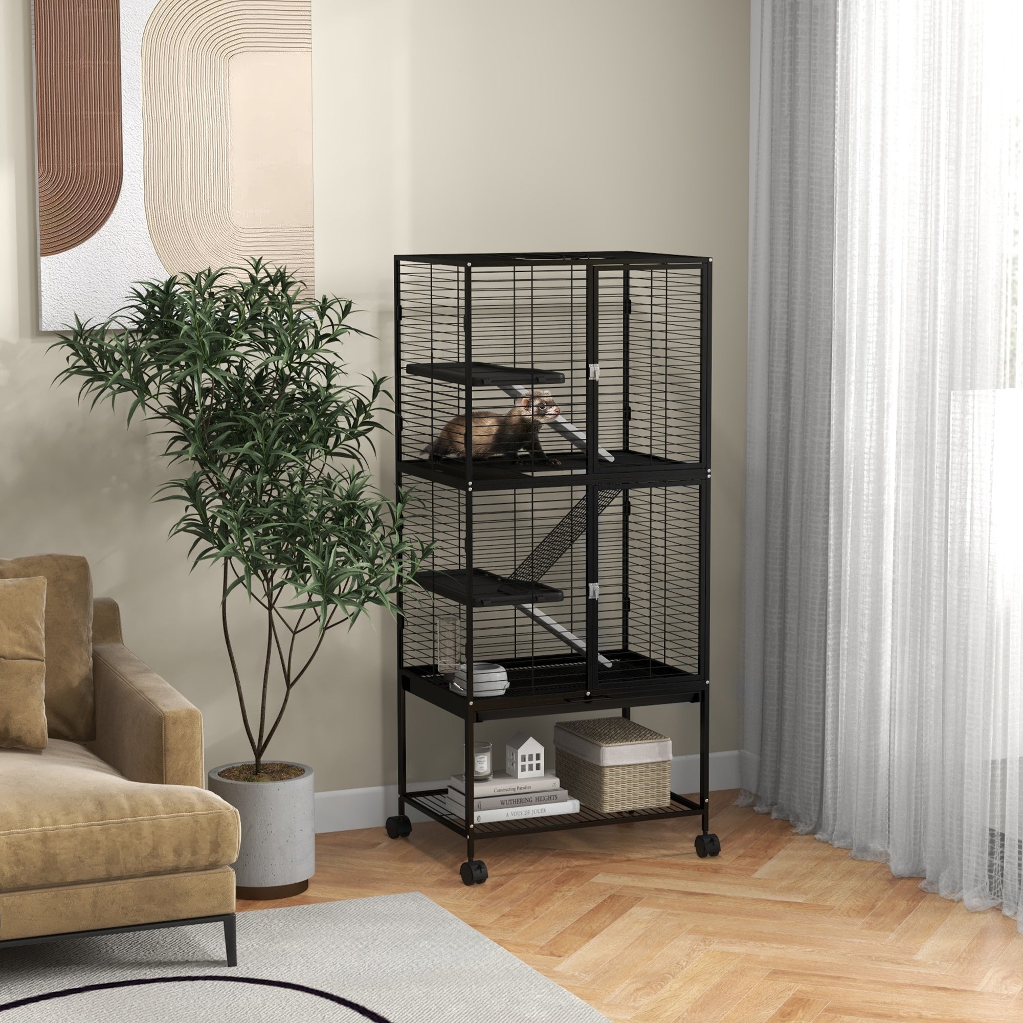 Rolling Small Animal Cage 53.5