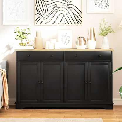 Modern Sideboard, Buffet Cabinet with Storage Drawers, Adjustable Shelves for Living Room, Dining Room, Entryway, Black Storage Cabinets Multi Colour  at Gallery Canada