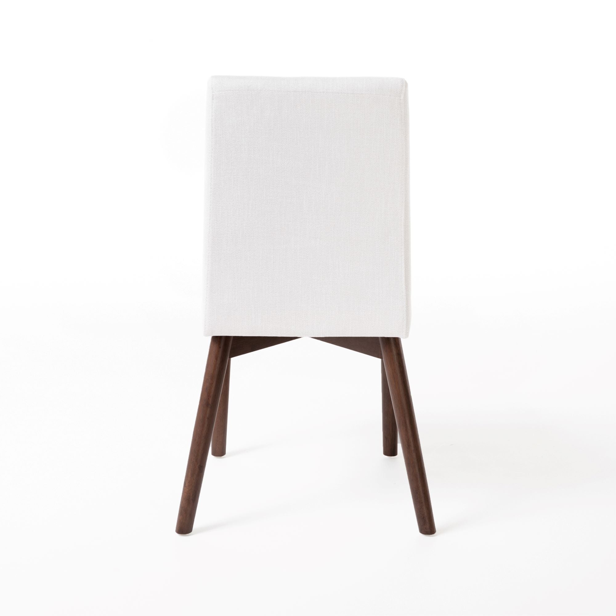of 2 Scandinavian Dining Chairs with Solid Rubberwood Legs, High Back, Contemporary Fabric Side Chairs, 20