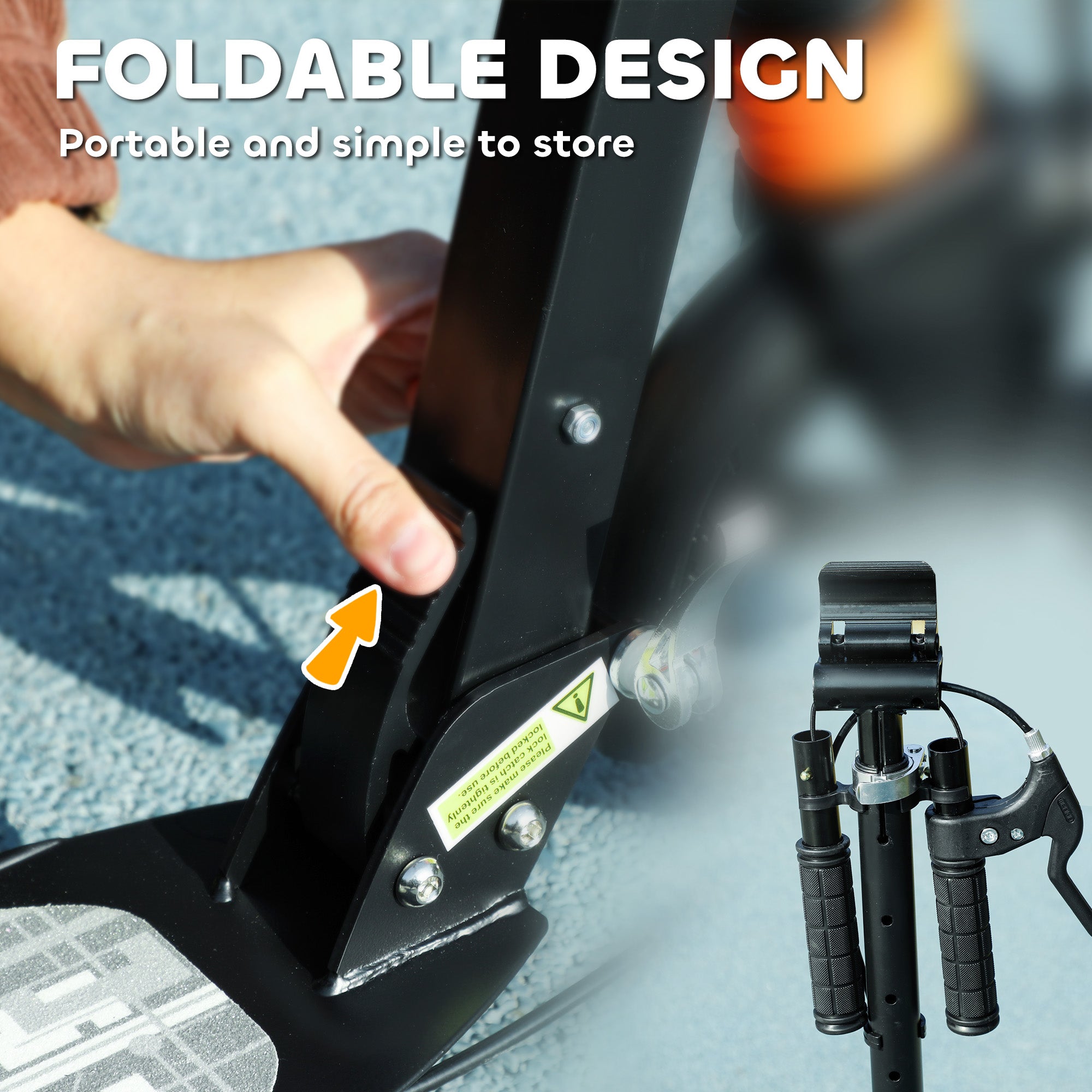 Foldable Kids Scooter with 4 Adjustable Height, Double Brake, Shock Absorption for Ages 6-12, Black Scooters at Gallery Canada