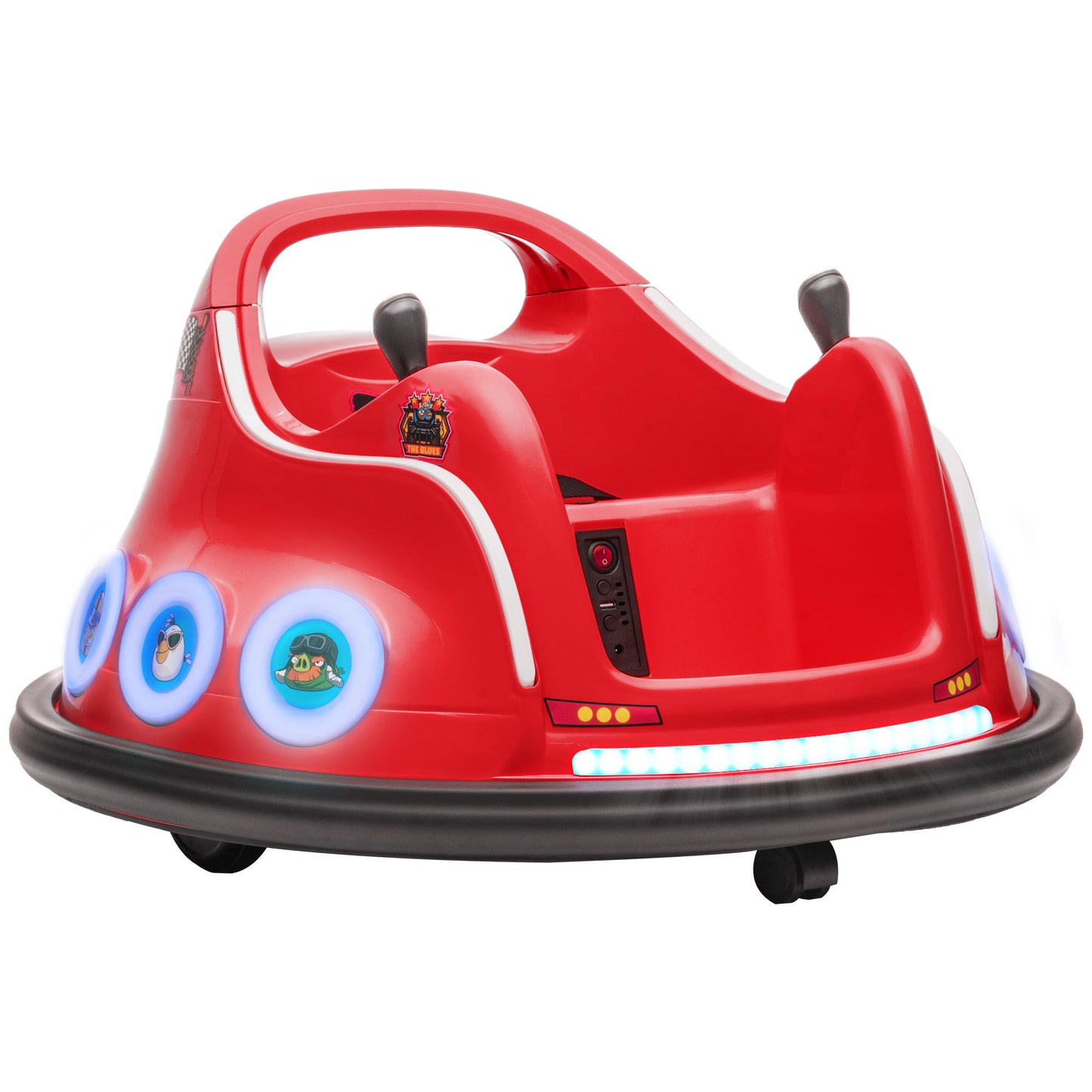 Angry Bird Licensed Electric Ride on Car, 12V Bumper Car for Kids w/ Dual Joysticks, 360 Degree Spin, Red Electric Ride On Toys   at Gallery Canada