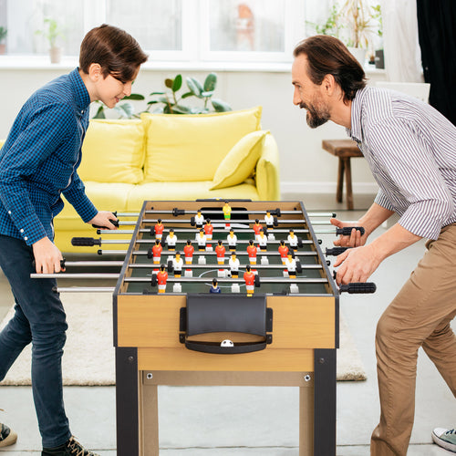 43'' 4-in-1 Multi-Gaming Table, Tabletop Billiards Hockey Table Tennis Foosball Game, Easy Set up for Whole Family