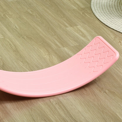 32.3" Balance Board, Wobble Board Kids Curvy Rocker Board, Ended Preschool Learning Montessori Waldorf Toy, Pink Baby Gym & Playmats   at Gallery Canada