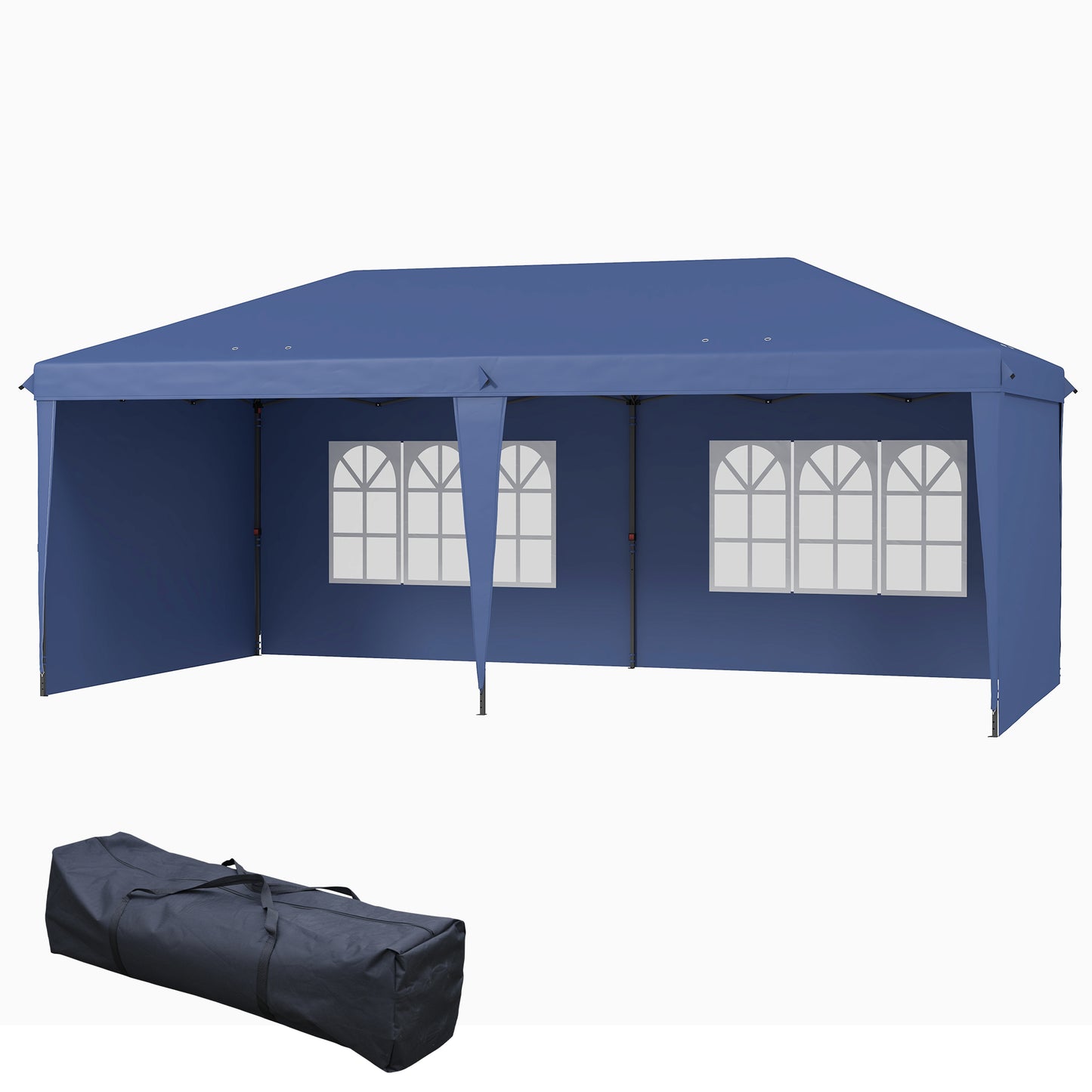 10' x 20' Outdoor Pop Up Canopy Tent Party Tent Instant Shelter W/ Carrying Bag, Blue Pop Up Canopies at Gallery Canada