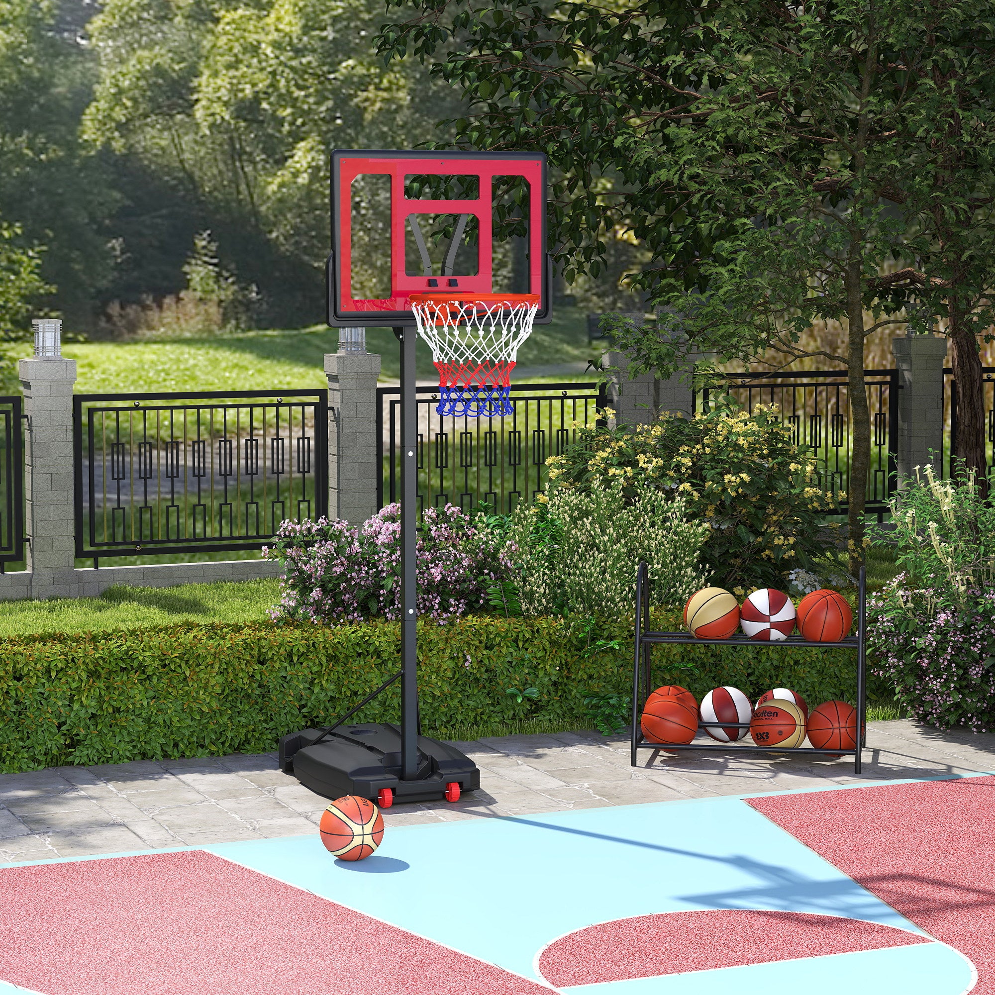 Kids Basketball Hoop, 6.6-8.5ft Adjustable Height Basketball Net with Weight Bag, for Indoor Outdoor, for 6+ Years Basketball at Gallery Canada