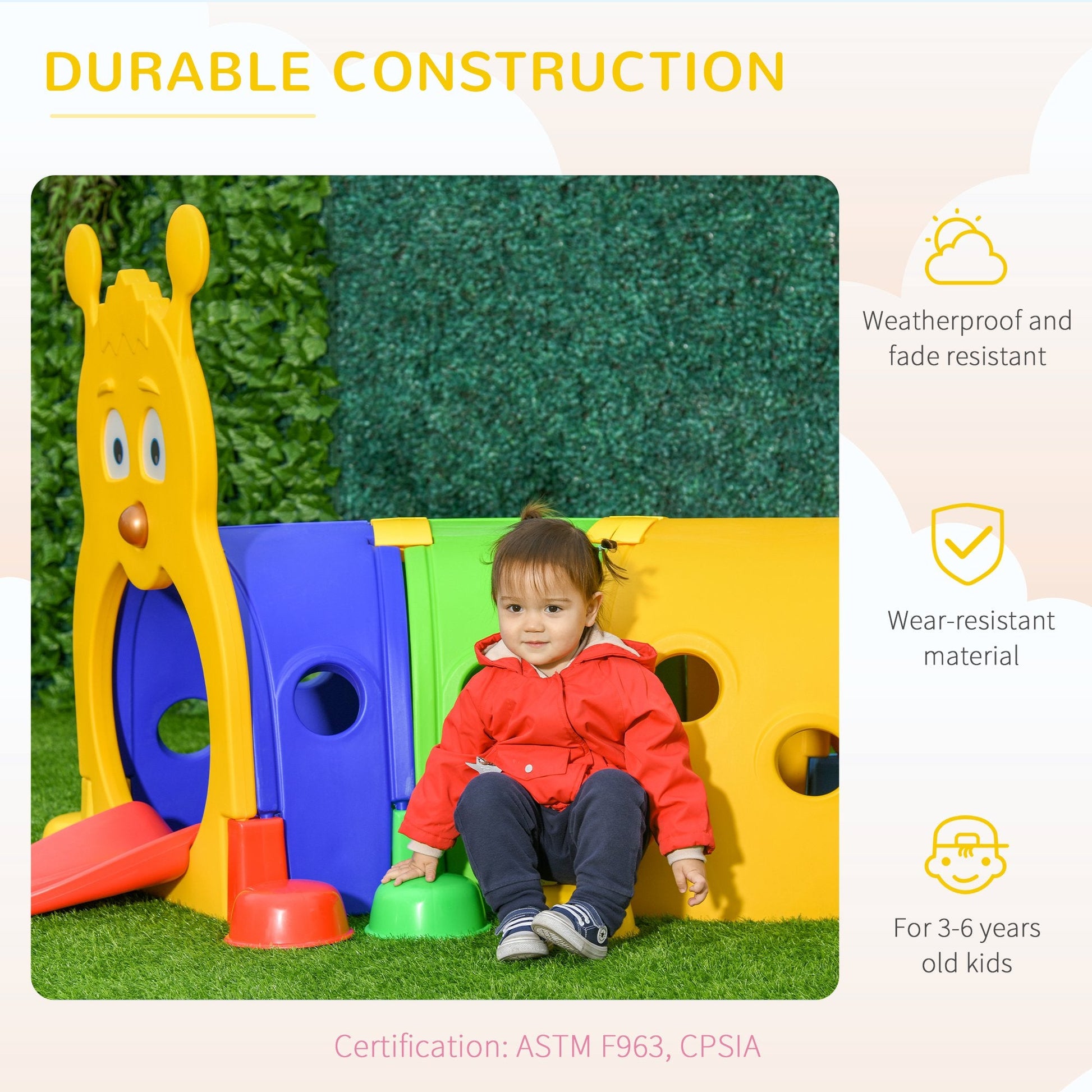 73 Inch Long Kids Play Tunnel Outdoor Indoor Climb-N-Crawl Play Equipment Children's Play Tunnels   at Gallery Canada