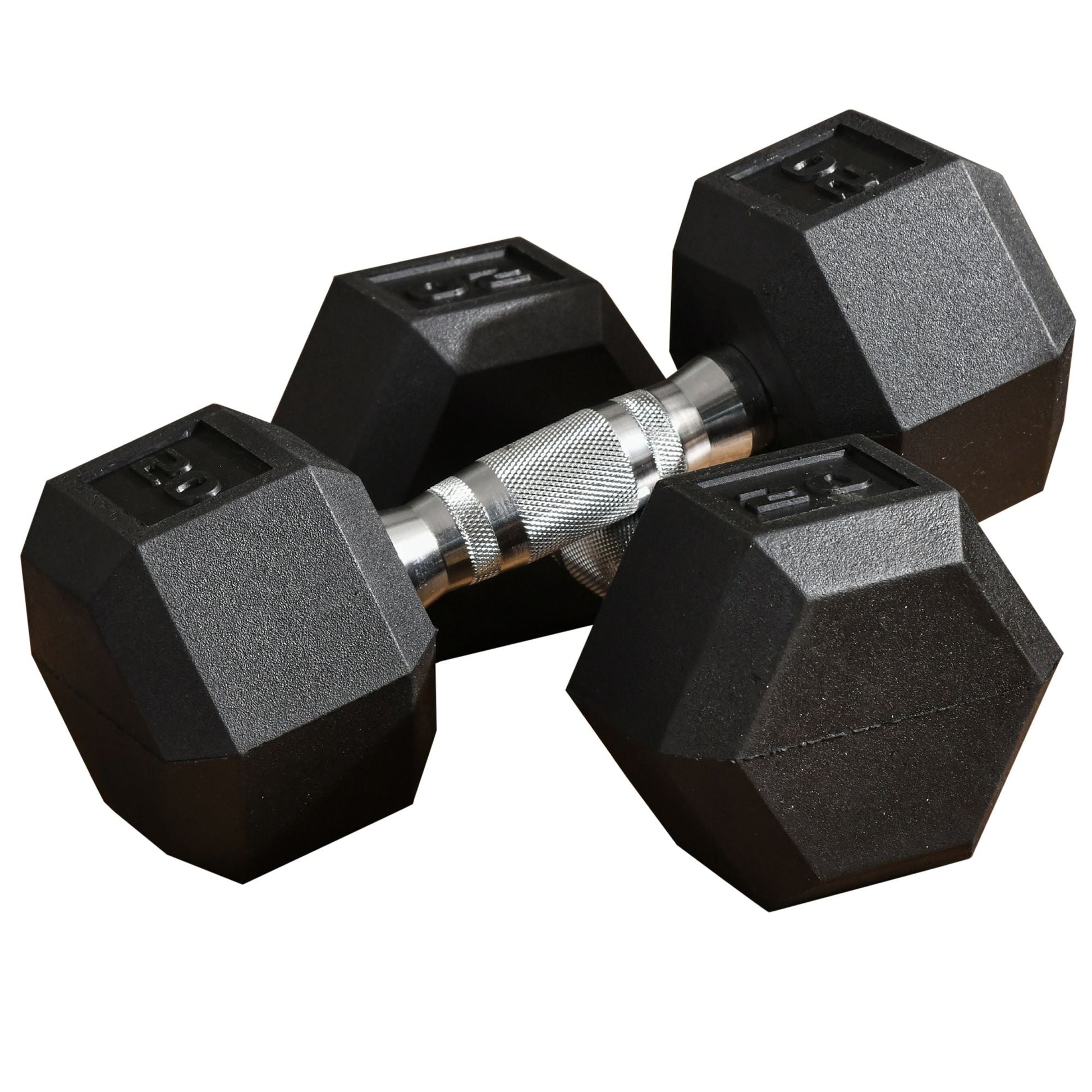 Rubber Dumbbells Weight Set, Total 40lbs(20lbs Each) Dumbbell Hand Weight for Body Fitness Training for Home Office Gym, Black Dumbbells & Barbells Black  at Gallery Canada