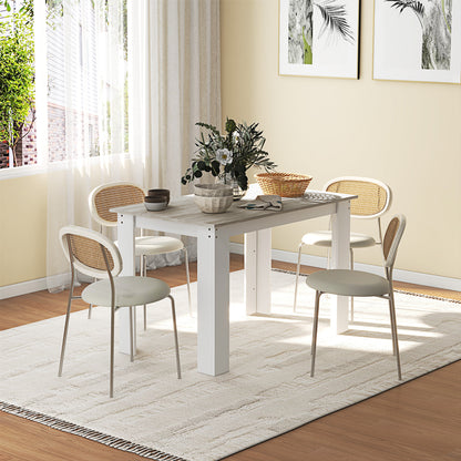 Kitchen Table for 4-6 People, Dining Table with Veneered Top for Dining Room, Grey Dining Tables Grey  at Gallery Canada