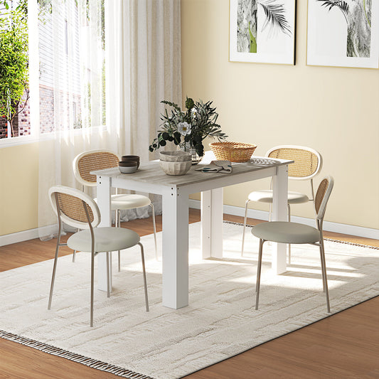 Kitchen Table for 4-6 People, Dining Table with Veneered Top for Dining Room, Grey Dining Tables   at Gallery Canada