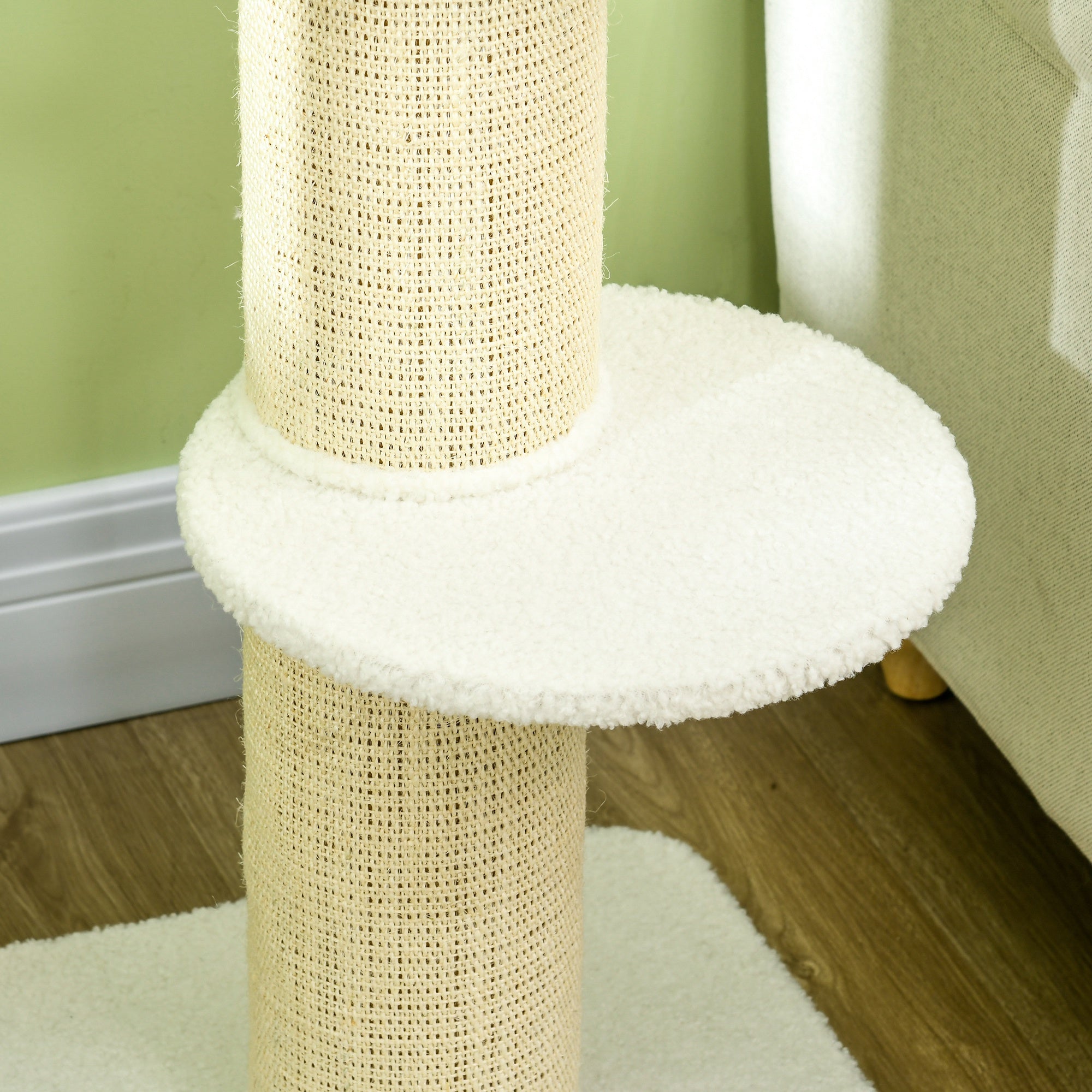 Cat Tree Kitty Tower with Sisal Mat Scratching Post, Cat Bed, Cushion, Perch, 18