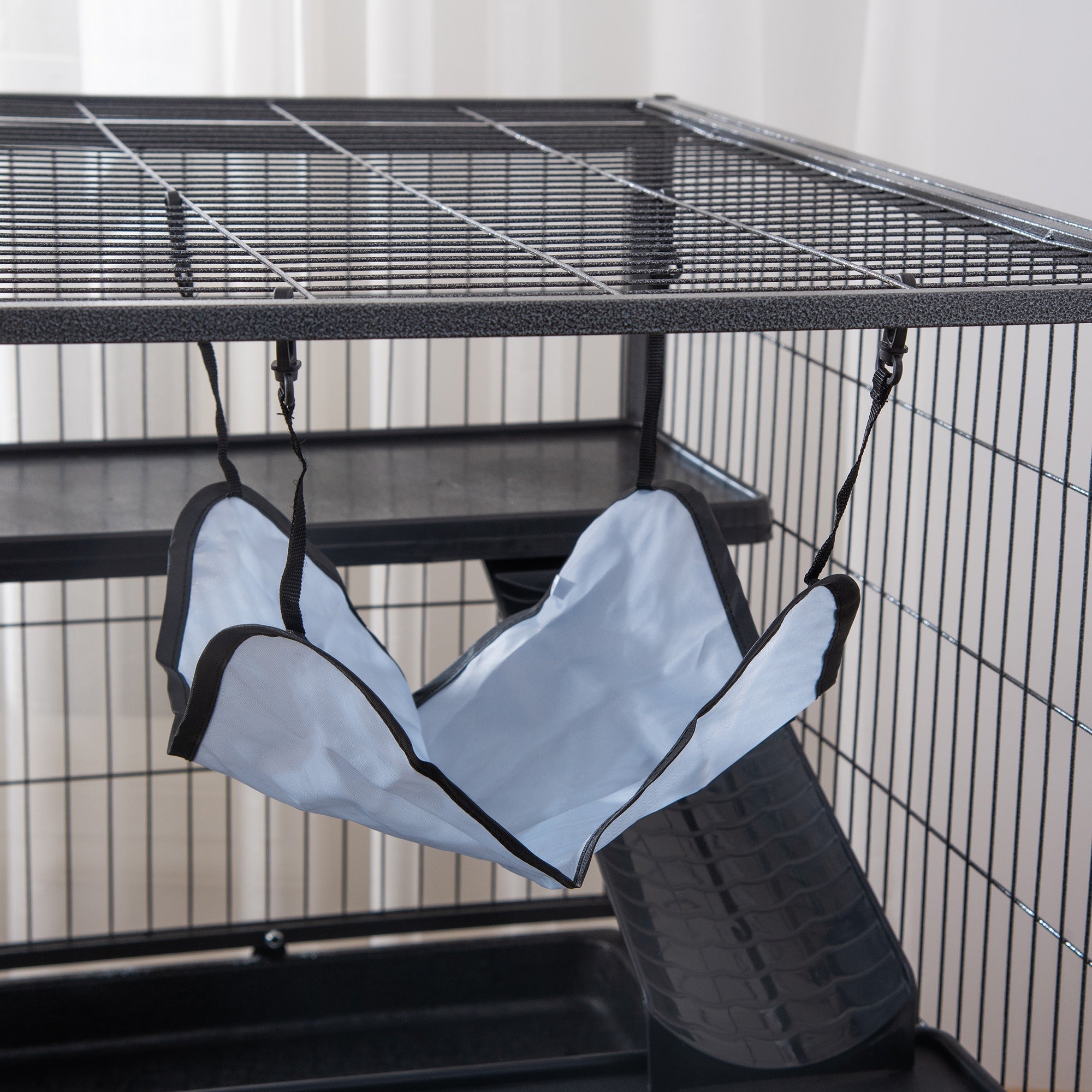 Small Animal Cage with Hammock, 3-Tier Ferret Cage Removable Tray Houses & Habitats   at Gallery Canada