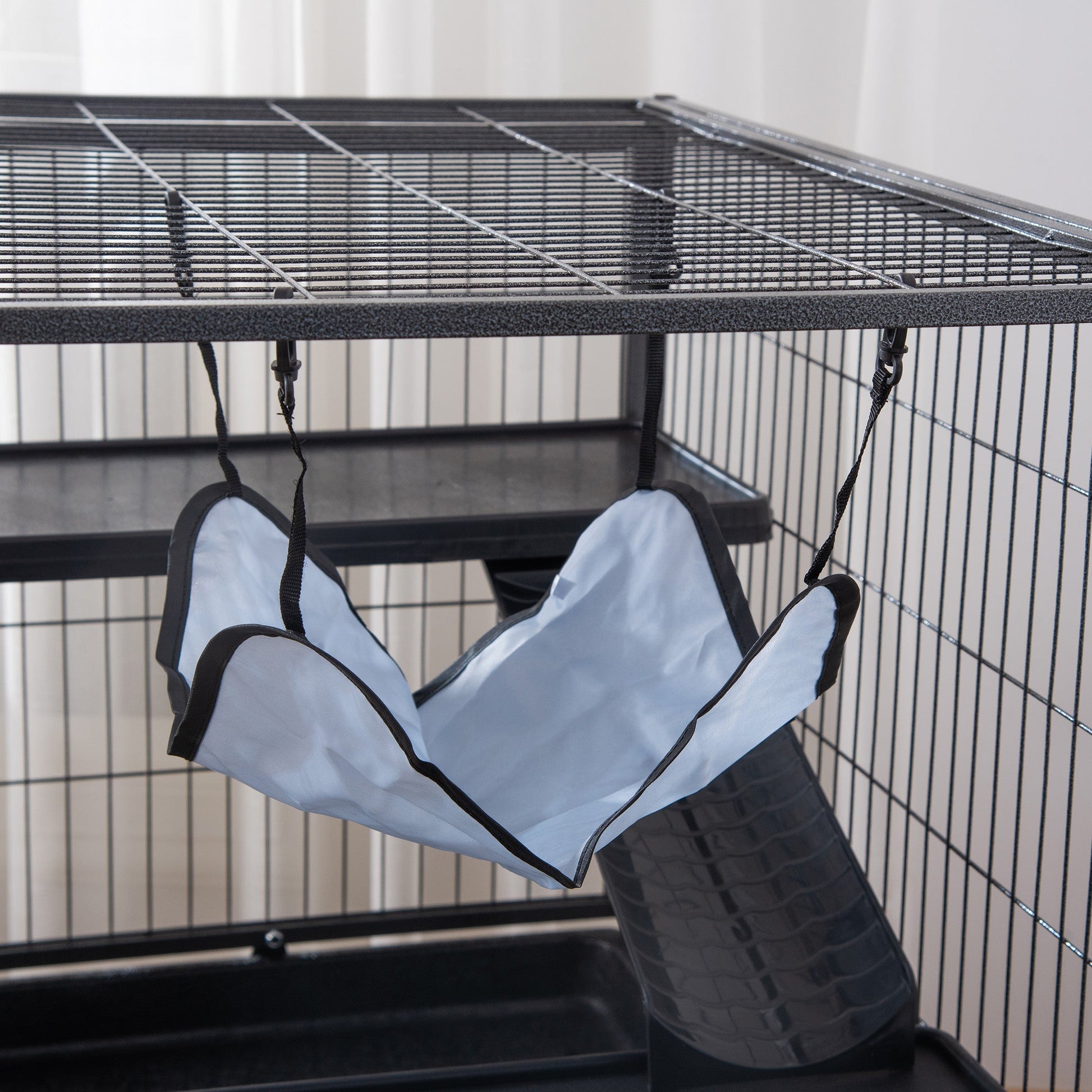 Small Animal Cage with Hammock, 3-Tier Ferret Cage Removable Tray - Gallery Canada