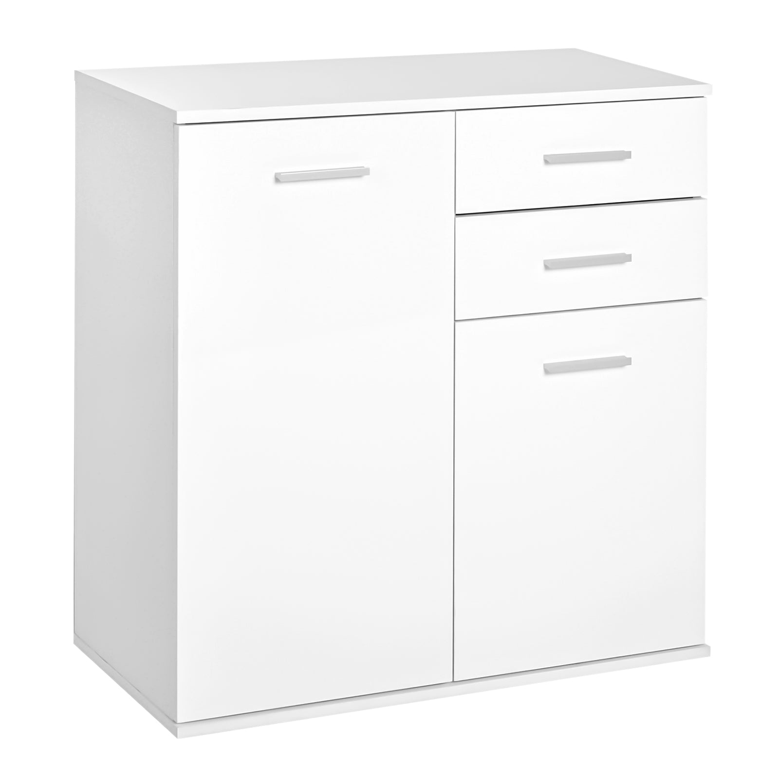 High Gloss Sideboard with 2 Drawers and 2 Doors, Buffet Cabinet with Adjustable Shelf, Coffee Bar Cabinet with Storage, White Storage Cabinets High Gloss White at Gallery Canada