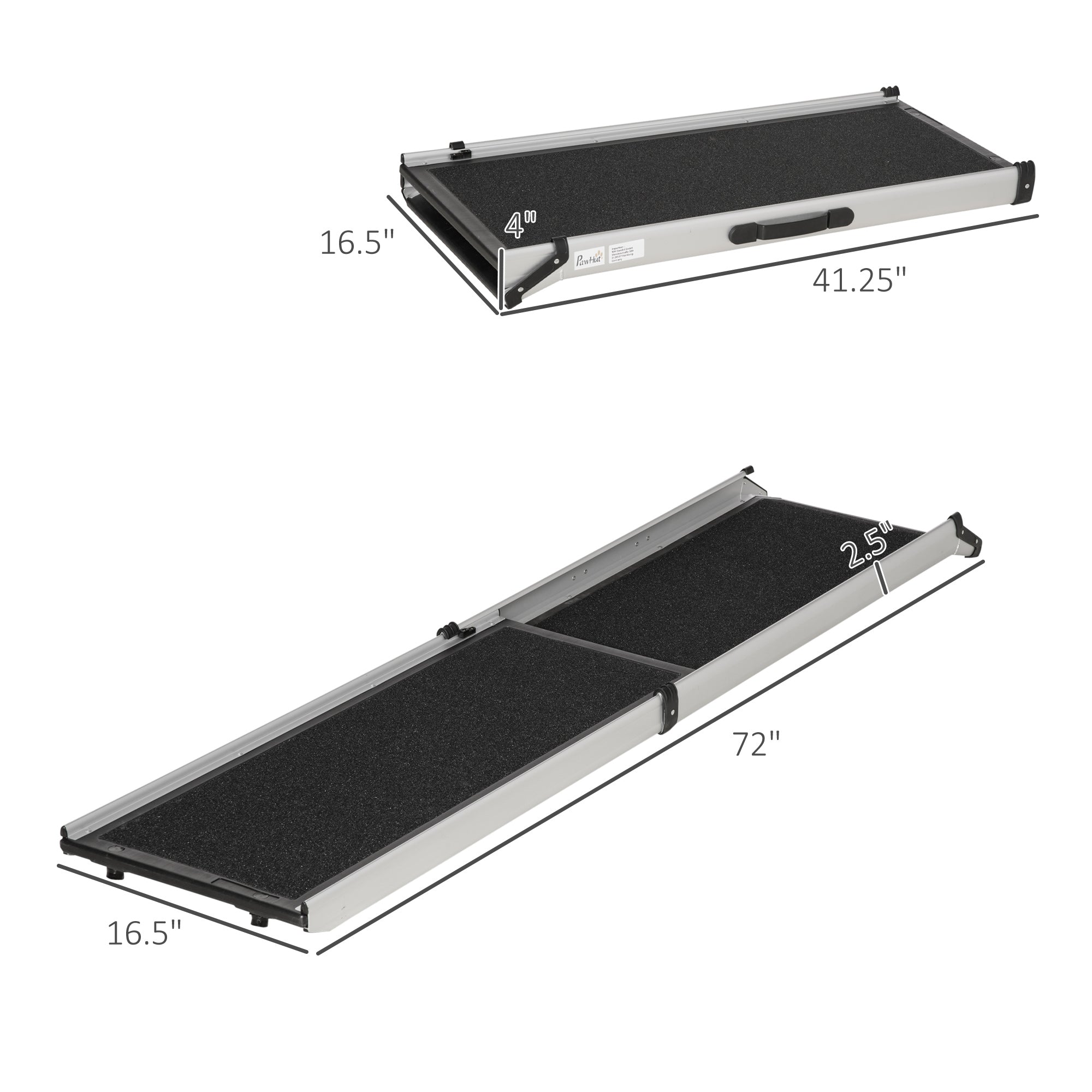 72-Inch Portable Folding Dog Ramp for Cars, Trucks, SUVs, Non-Slip Pet Ramp for Large Dogs, Aluminum Frame for up to 198 LBS Dog Stairs   at Gallery Canada