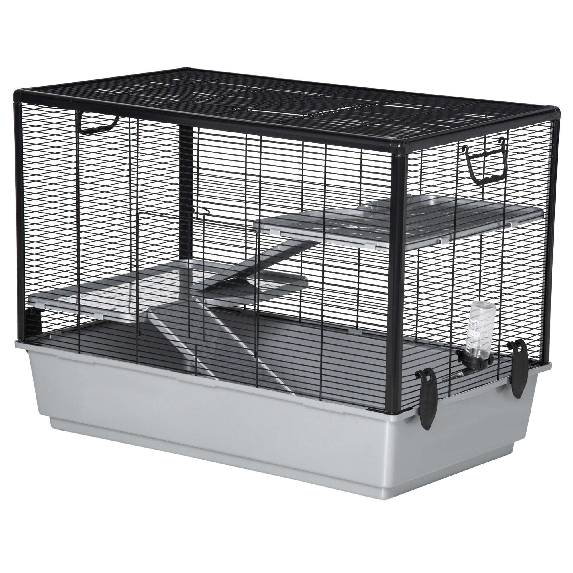 3-tier Hamster Cage, Guinea Pig Cage with Accessories Food Dish Water Bottle, Ramps, 31.5