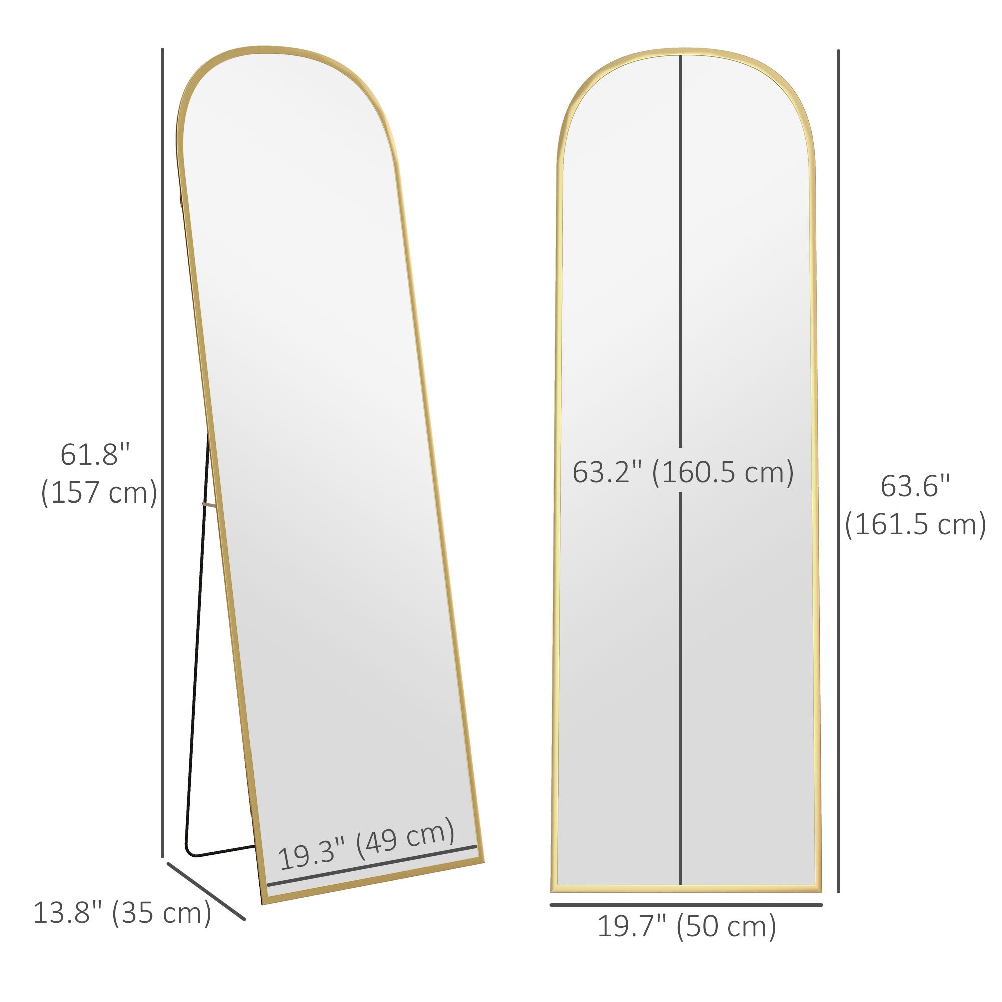 Arched Standing Mirror, 64