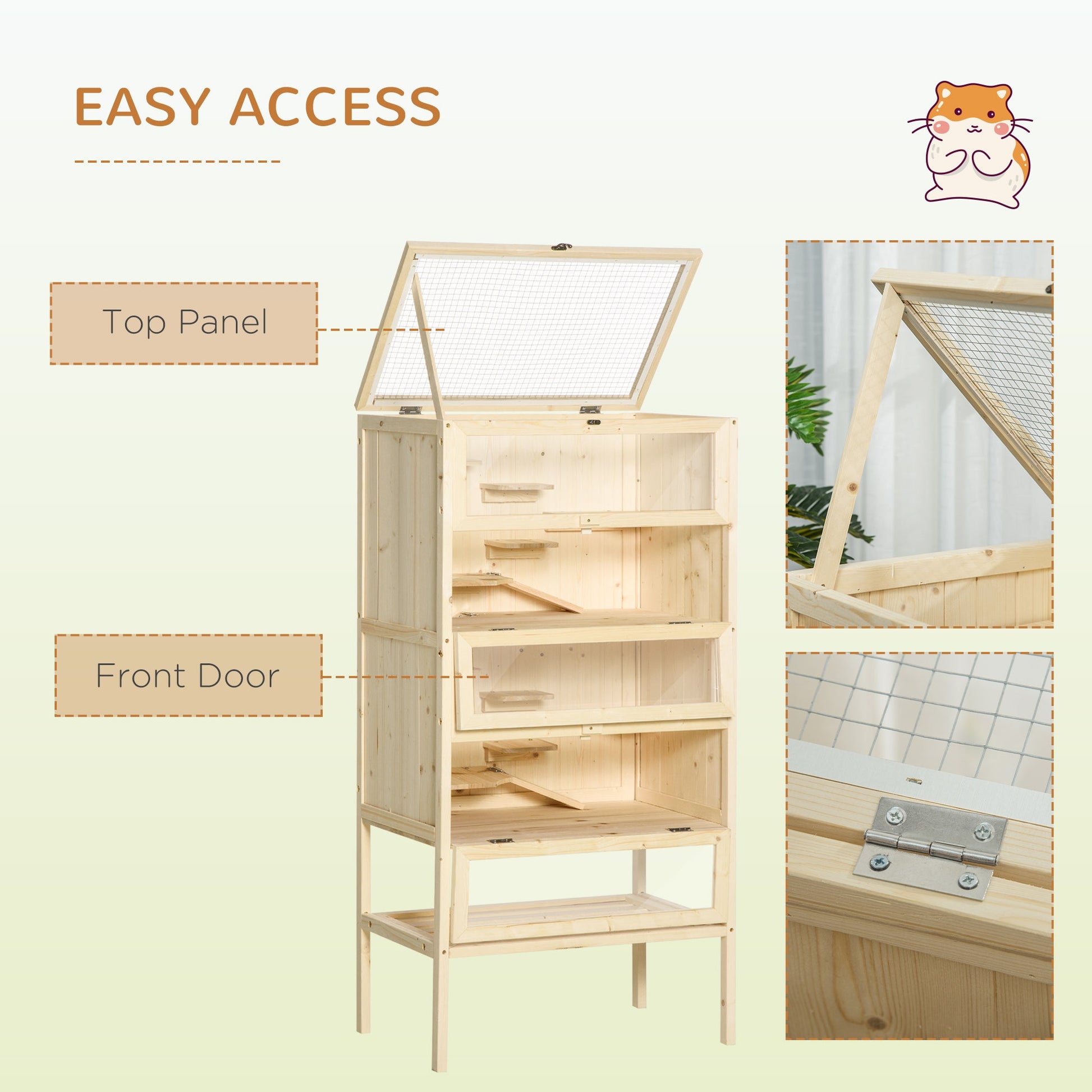 5 Tier Fir Wood Hamster Cage Mouse Rats Small Animals Play House Exercise Activity Center Hamster Cages   at Gallery Canada