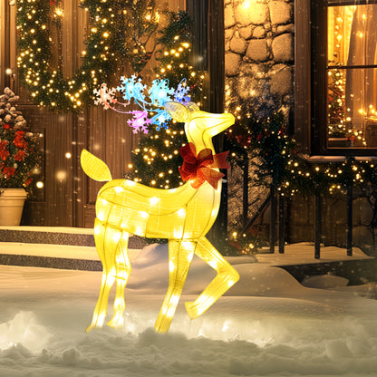 Light Up Reindeer Yard Decoration, Lighted Deer Christmas Decoration for Indoor, Outdoor, Garden, Lawn, White Christmas Deer Lights White  at Gallery Canada