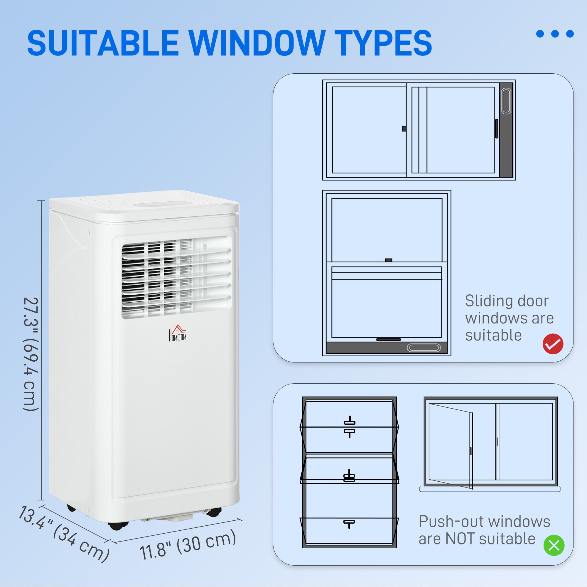 8000 BTU Portable Air Conditioner with Cooling, Dehumidifier, Remote Control, 24-Hour Timer, Window Mount Kit, Cream Air Purifiers at Gallery Canada