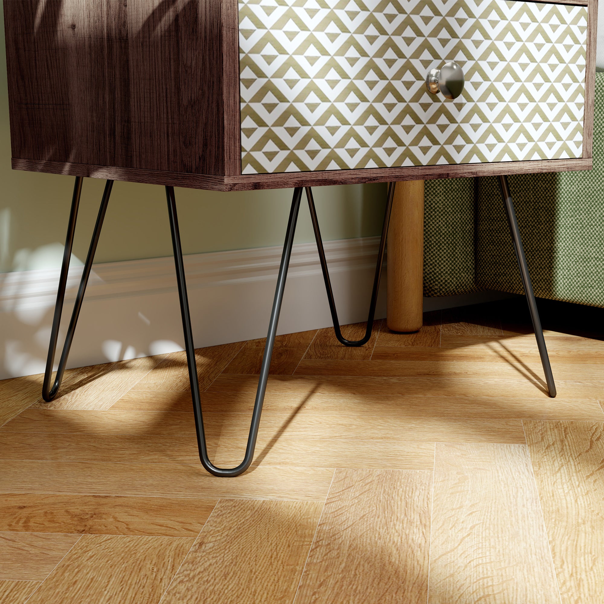 Side Table with Drawers, Nightstand, Bedside Table, Sofa End Table, for Bedroom, Brown Bedside Tables at Gallery Canada