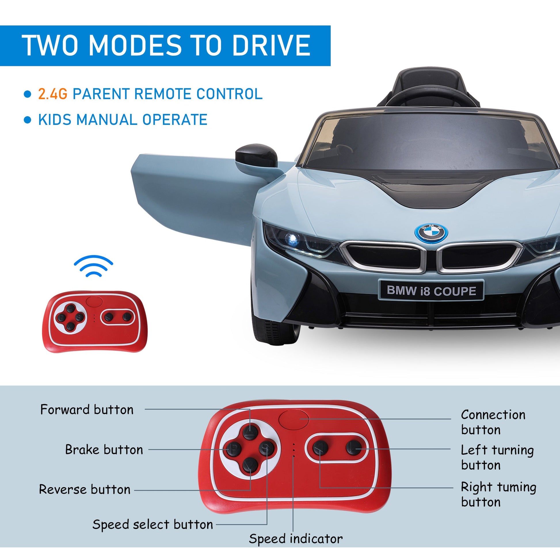 6V Kids Electric Ride On Car BMW Coupe for 3-8 Years Old Electric Toy Cars   at Gallery Canada