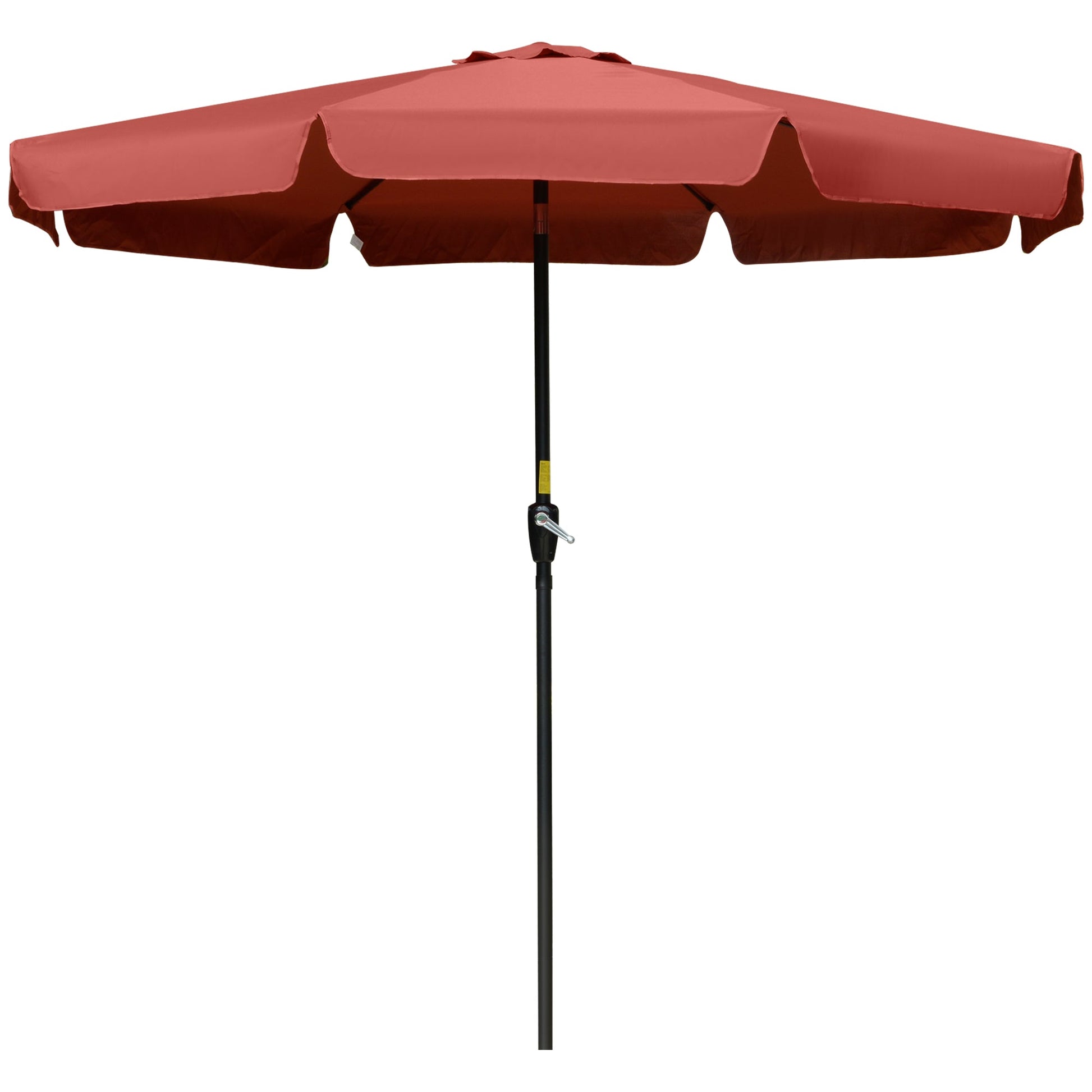 8.5 ft Outdoor Market Table Umbrella, Round Patio Umbrella with Tilt and Crank for Garden, Backyard, Deck, Wine Red Sun Umbrellas Multi Colour  at Gallery Canada