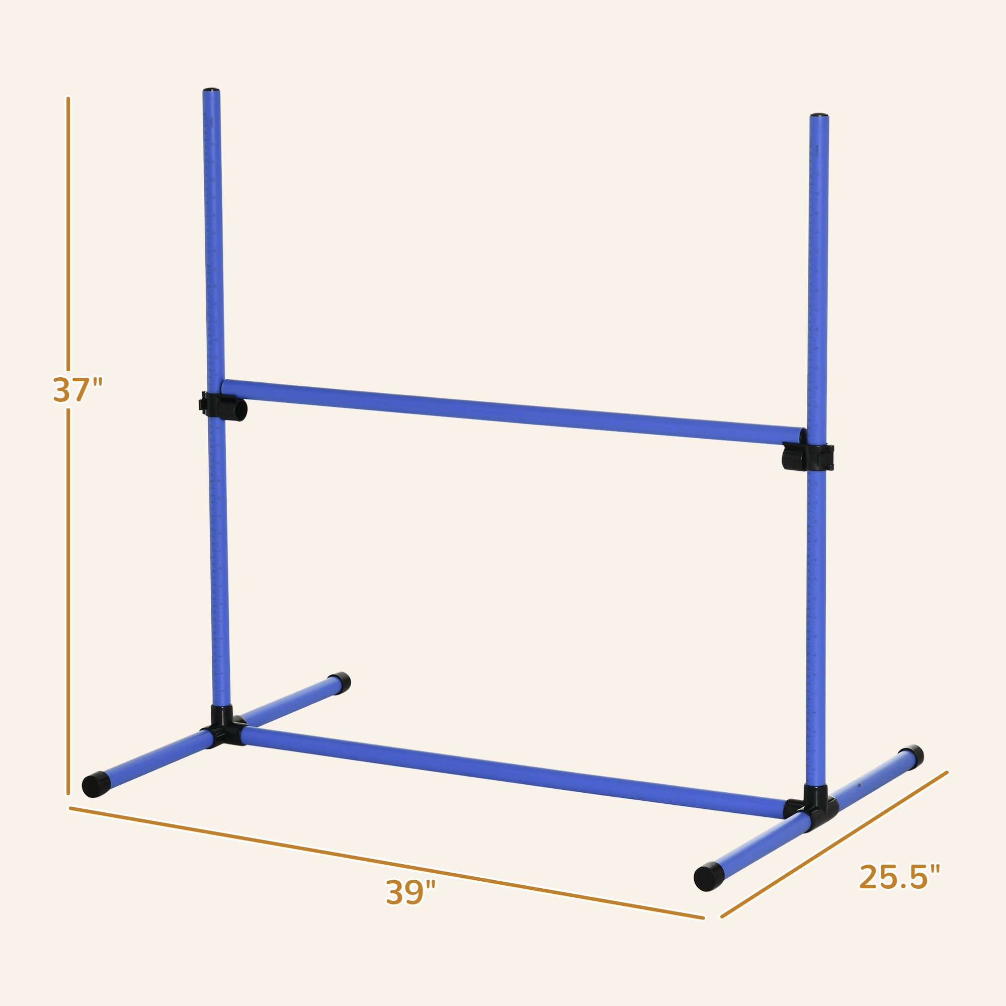 Set of 6 Dog Agility Training Equipment Adjustable Jump Bar Pet Exercise Kit with Carrying Bag (Blue) Dog Agility Training Equipment   at Gallery Canada