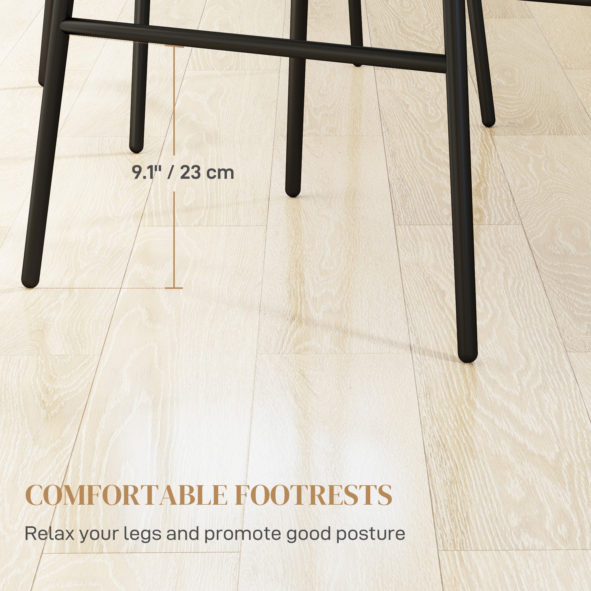 Rattan Counter Height Bar Stools Set of 2, 26