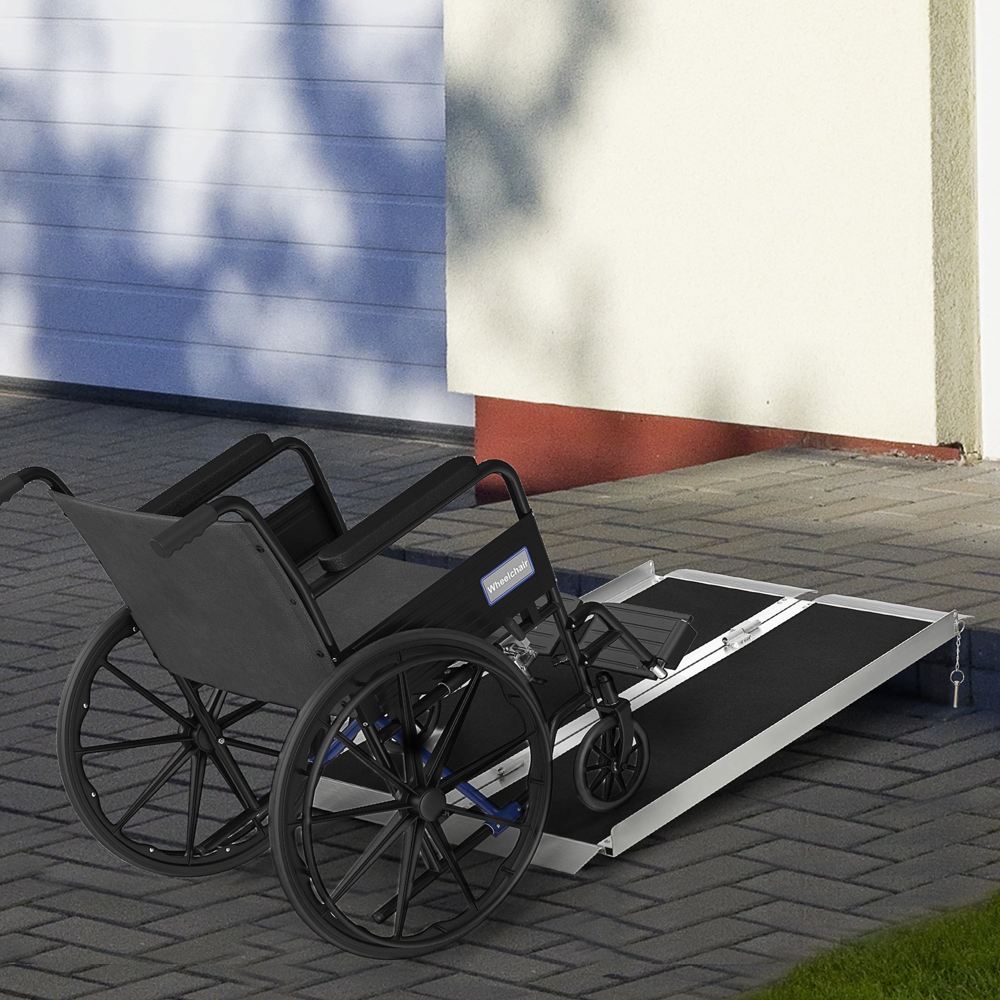 4' Portable Wheelchair Ramp Aluminum Threshold Mobility Single-fold for Scooter with Carrying Handle Knee Walker & Wheelchair Ramps at Gallery Canada