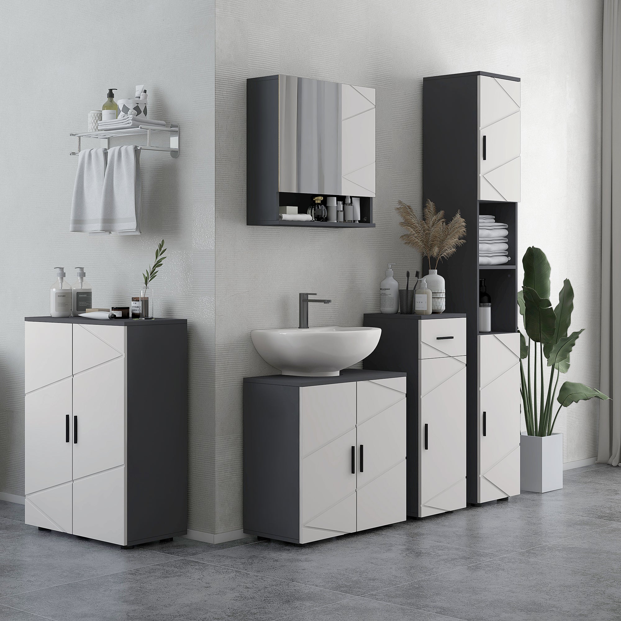 Medicine Cabinet, Wall Mounted Bathroom Mirror Cabinet with Mirrored Door, Adjustable Shelf and Soft Close Mechanism, Light Grey Mirror Medicine Cabinets at Gallery Canada