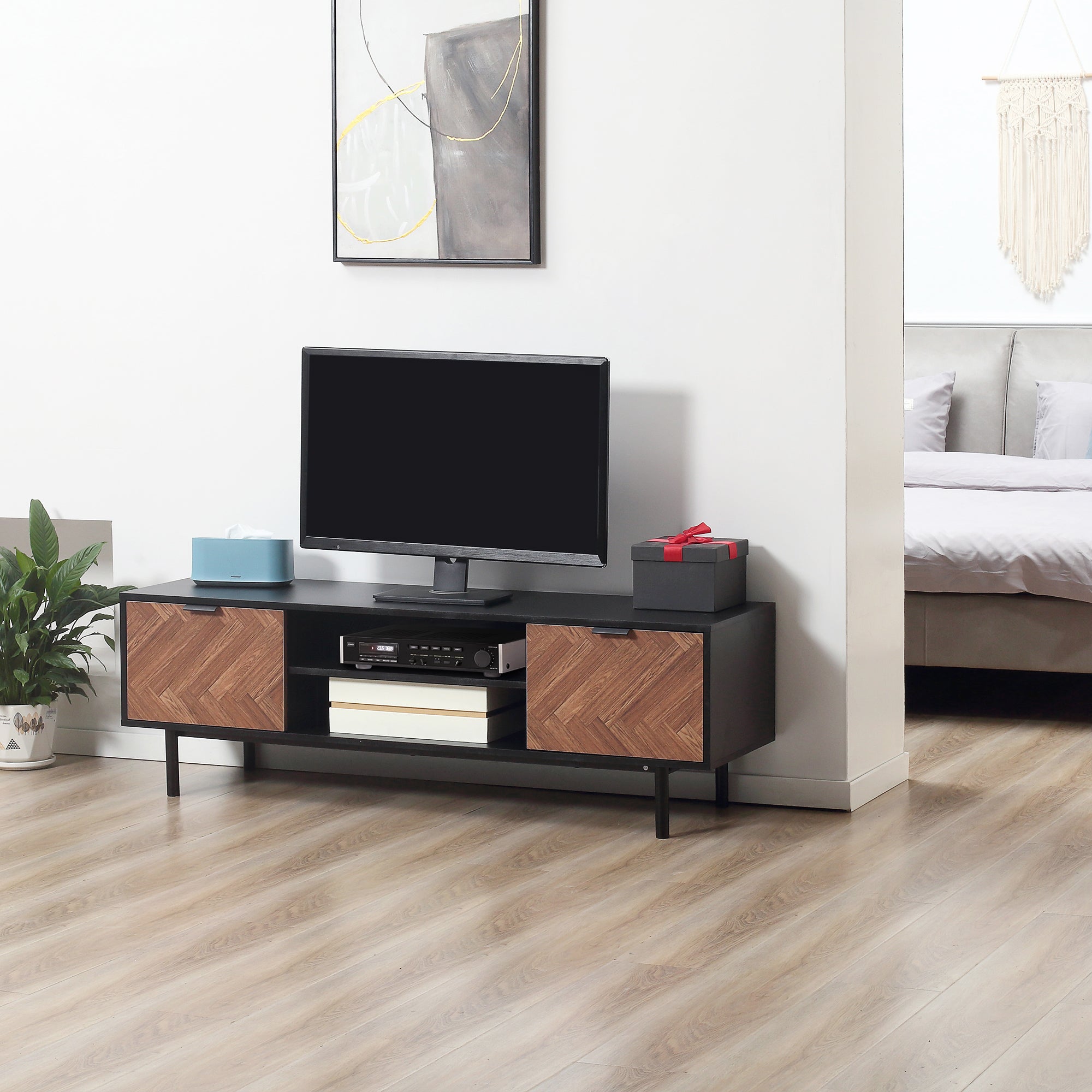 Modern TV Stand with Storage for TVs up to 60