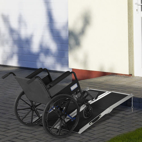 4ft Wheelchair Ramp Scooter Mobility Non-Skid Layering Portable Foldable Aluminium