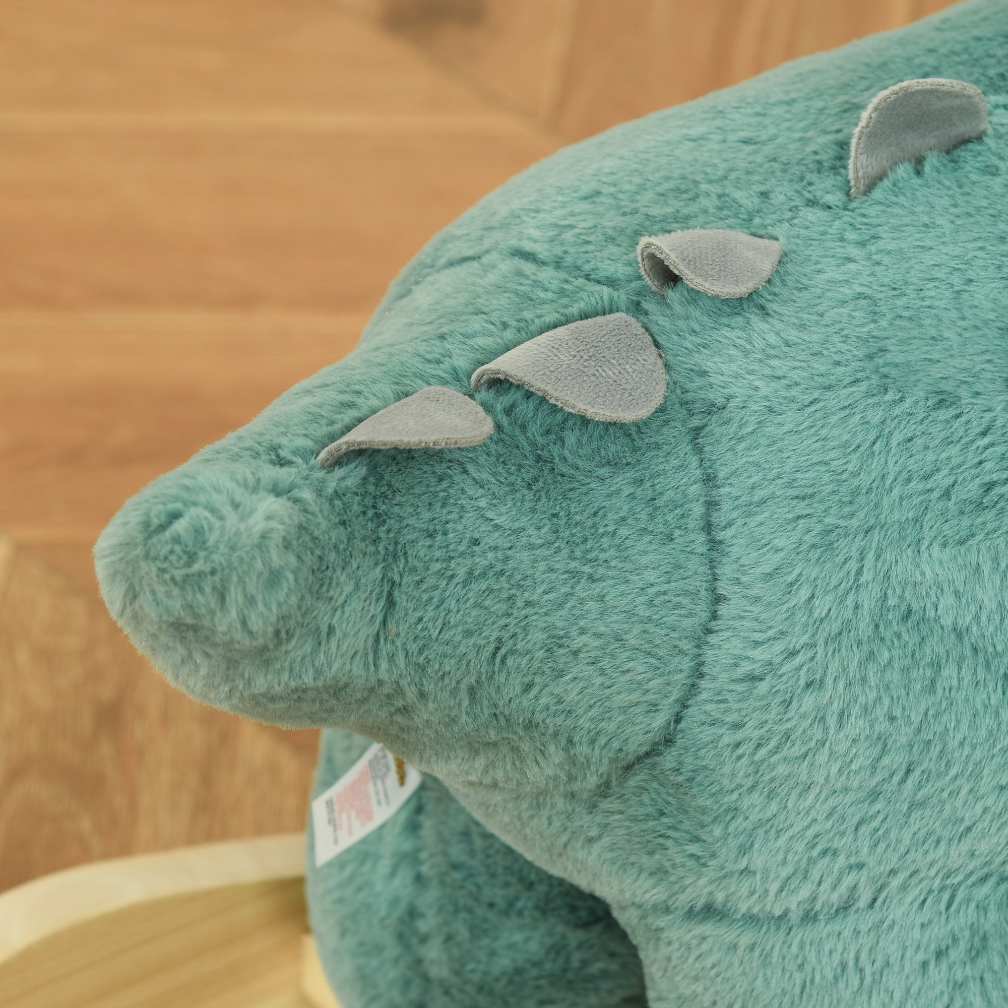 Kids Plush Ride-On Rocking Horse Triceratops-shaped Plush Toy Rocker with Realistic Sounds for Child 36-72 Months Dark Green Rocking Horses at Gallery Canada