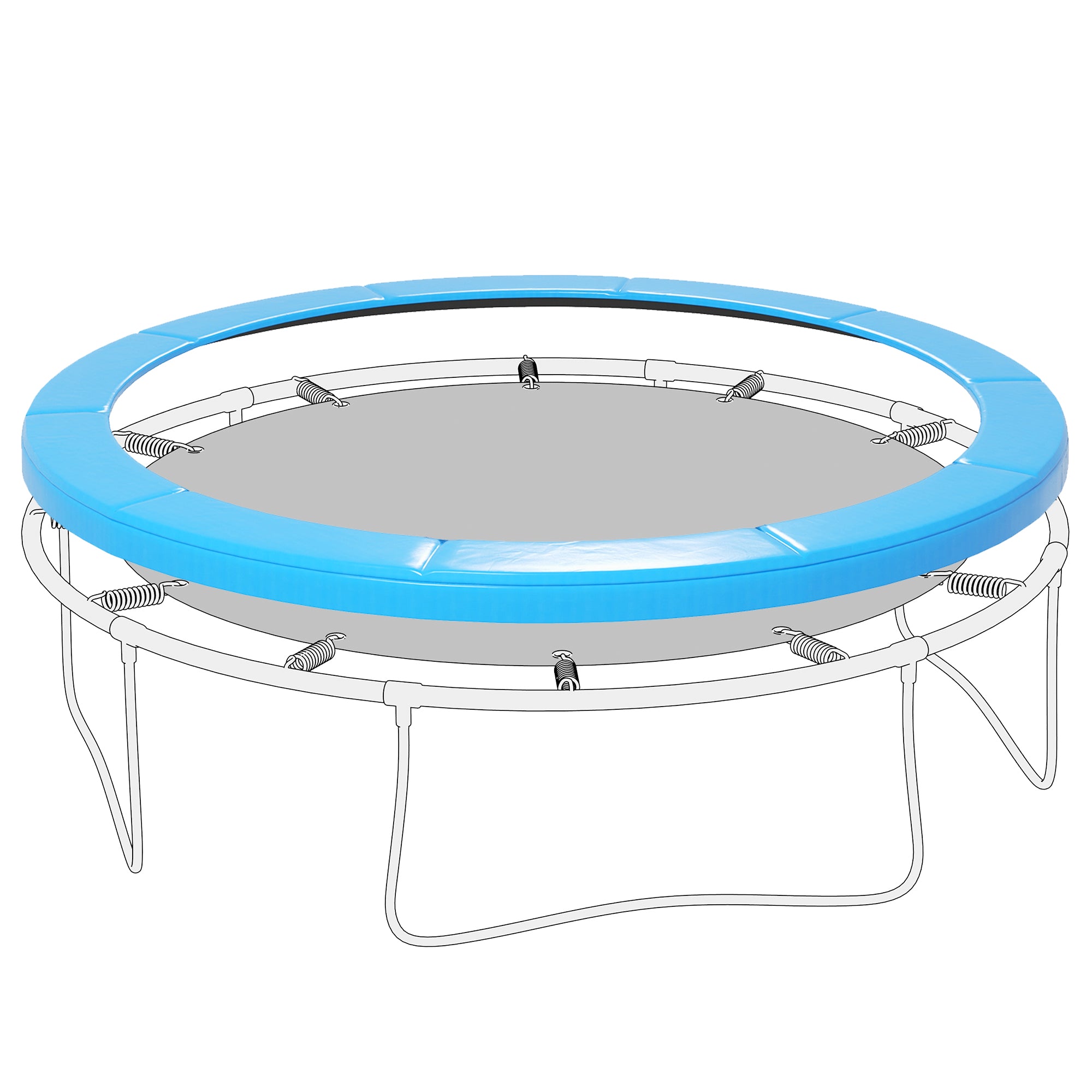 12ft Trampoline Replacement Pad Trampoline Spring Cover EPE Foam Light Blue Trampolines Light Blue at Gallery Canada