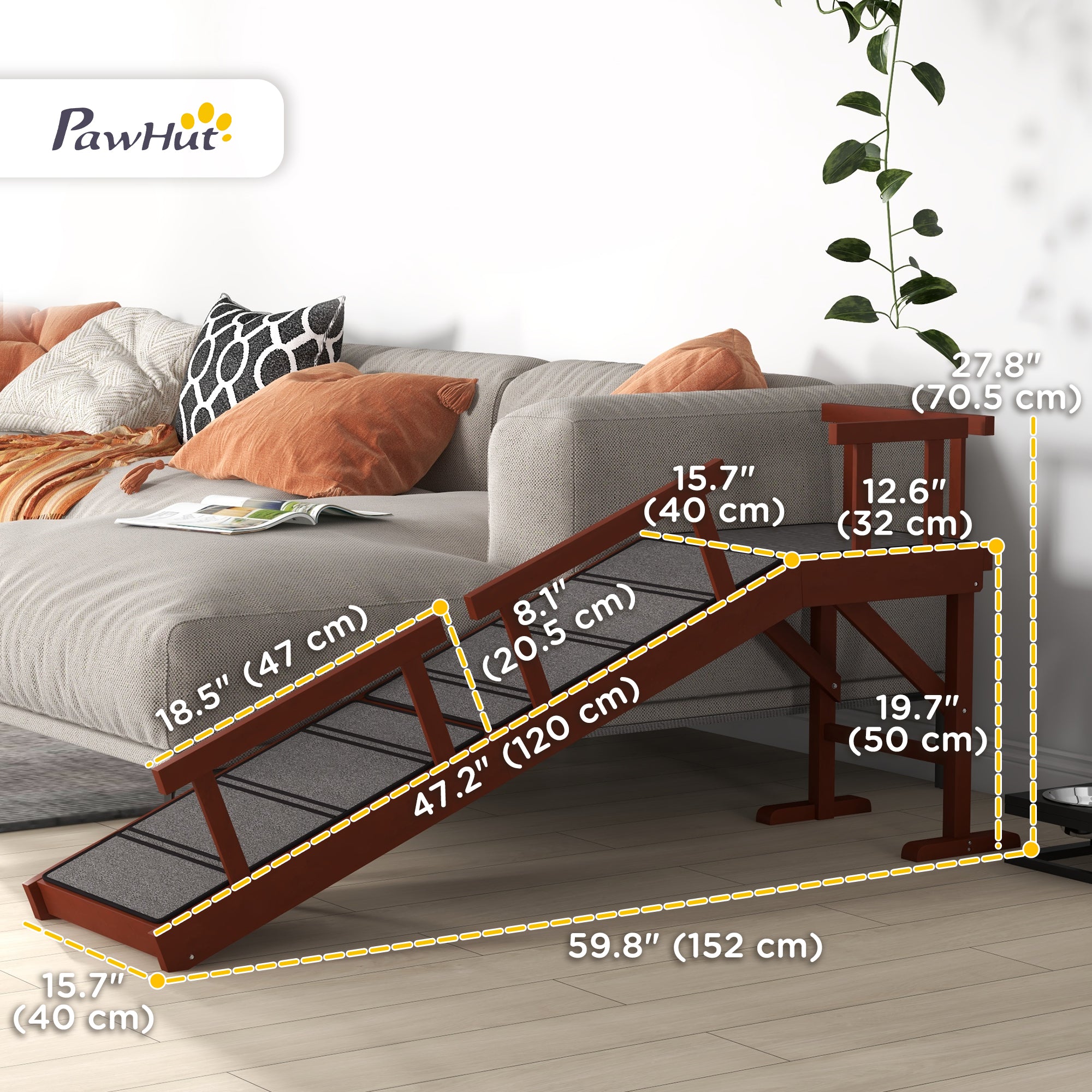 Wooden Dog Ramp for Large Dogs, 60