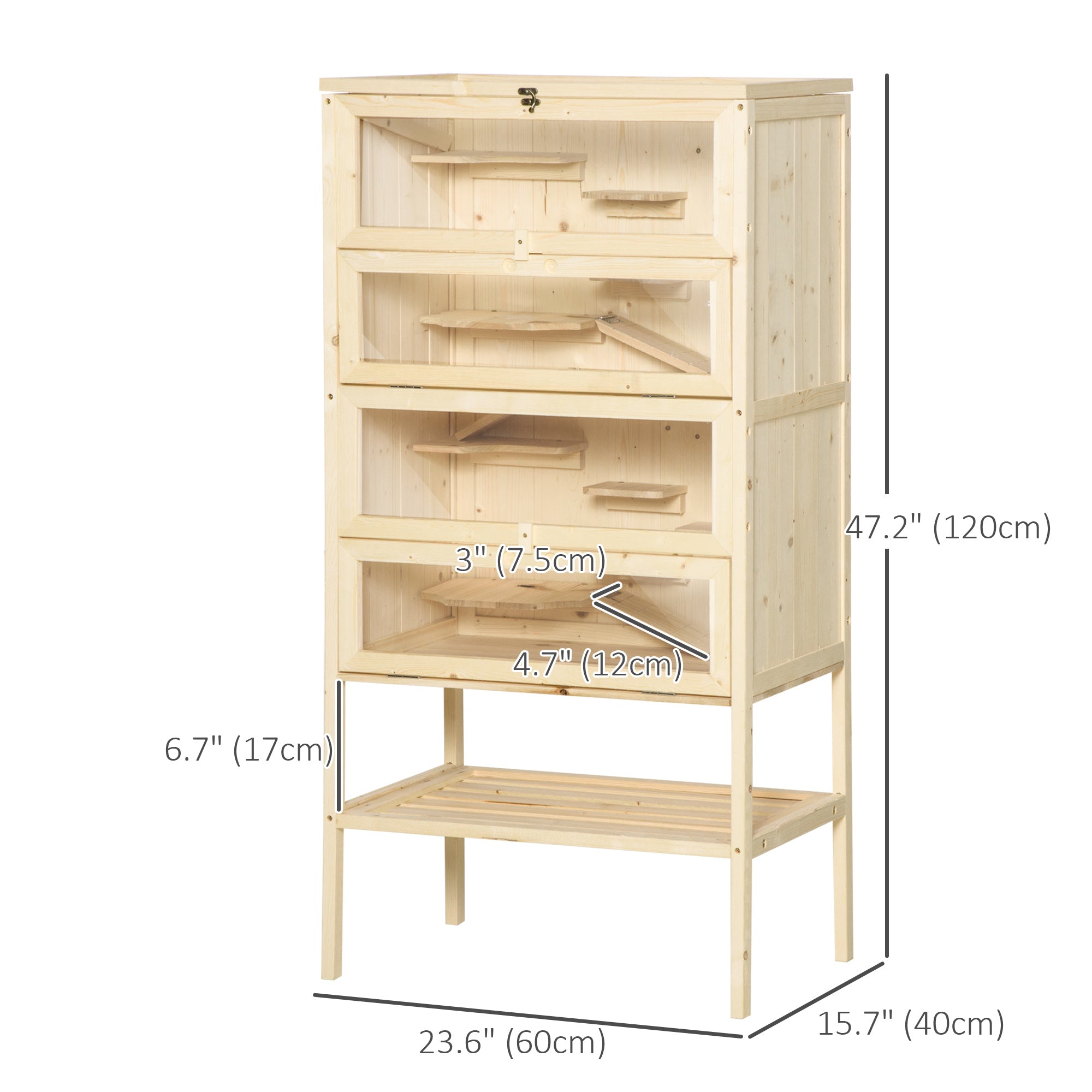 5 Tier Fir Wood Hamster Cage Mouse Rats Small Animals Play House Exercise Activity Center Hamster Cages at Gallery Canada