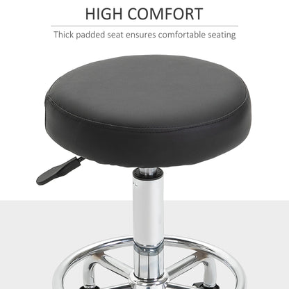 Adjustable Swivel Salon Stool Hydraulic PU Barber Rolling Massage Tattoo Chair Bar Beauty SPA Seat Black Salon Stools   at Gallery Canada