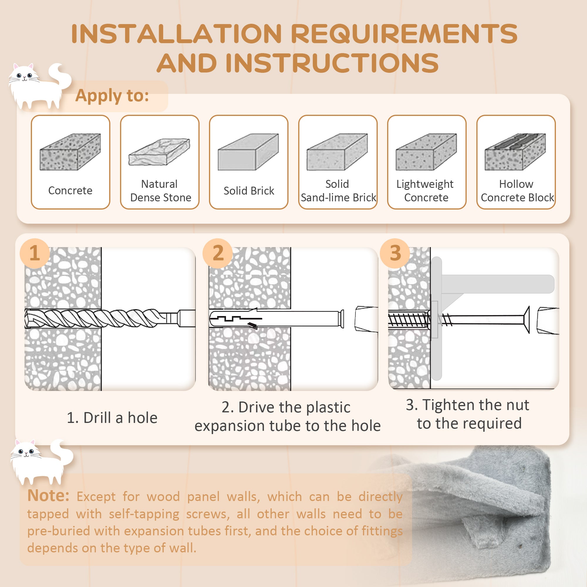 Cat Wall Shelves, 3PCs Cat Shelves with Hammock, Scratching Post, 3 Steps, Jumping Platforms, Wall Mounted Cat Climber, Grey Cat Climbing Wall at Gallery Canada