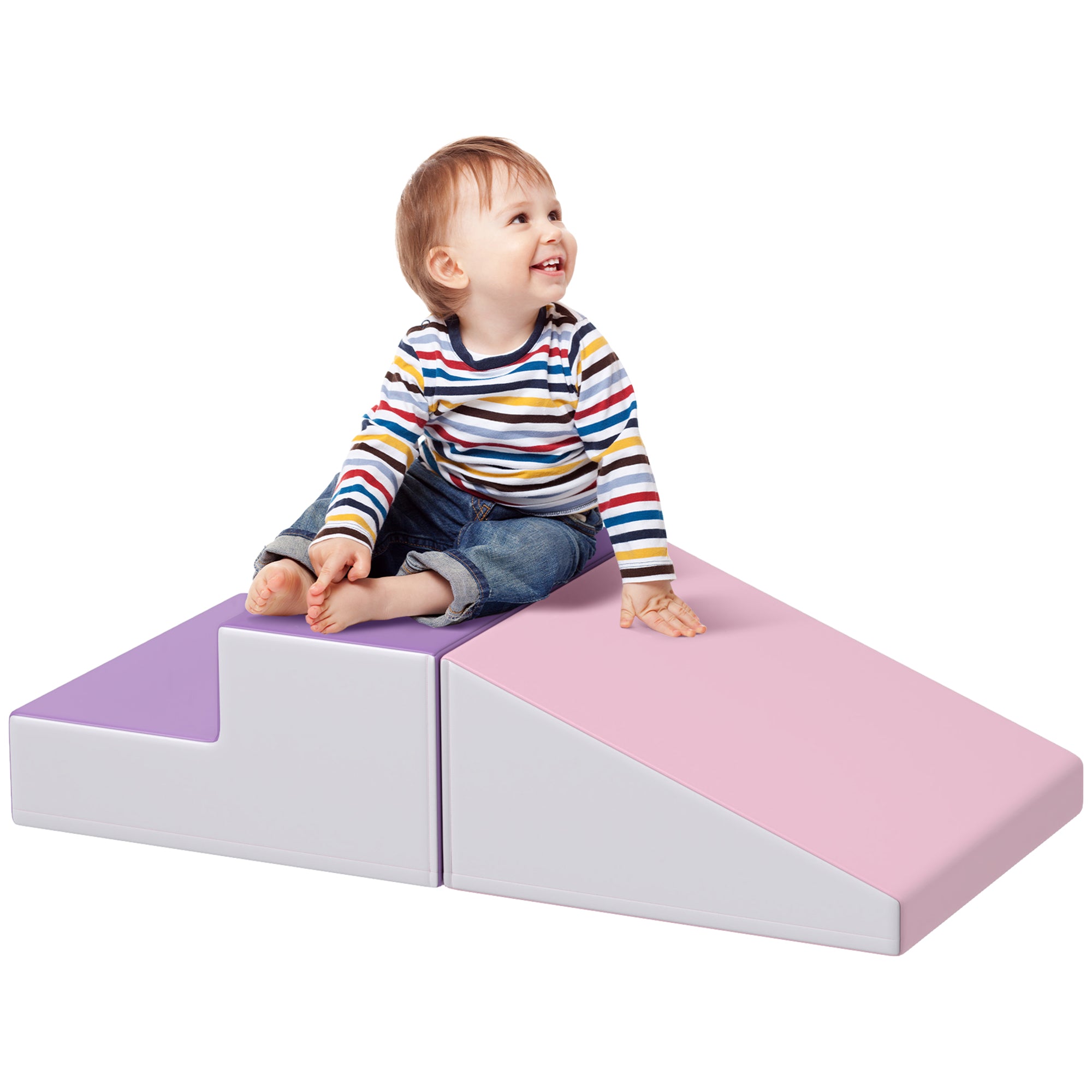 2-Piece Climb and Crawl Activity Soft Play Set, for Toddler Preschooler Babies Indoor, Purple Baby Gym & Playmats   at Gallery Canada