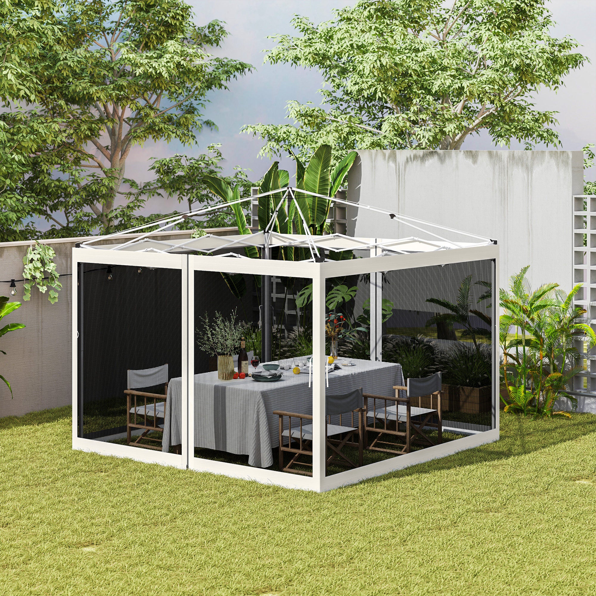 Gazebo Mosquito Netting, Replacement Mosquito Netting with Zippers for 10' x 10' Pop-Up Canopy Tent (Mosquito Net Only) Gazebo Sidewalls at Gallery Canada