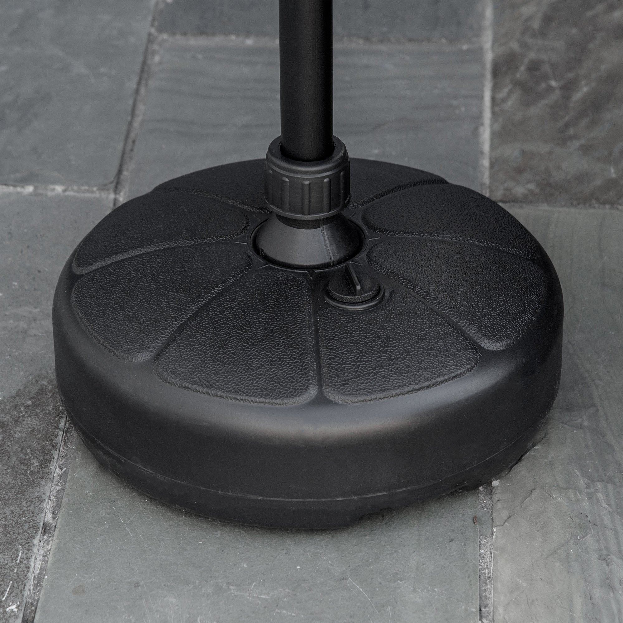 Patio Umbrella Base, Round Umbrella Stand, Water or Sand Filled, Garden Umbrella Holder for 1.26