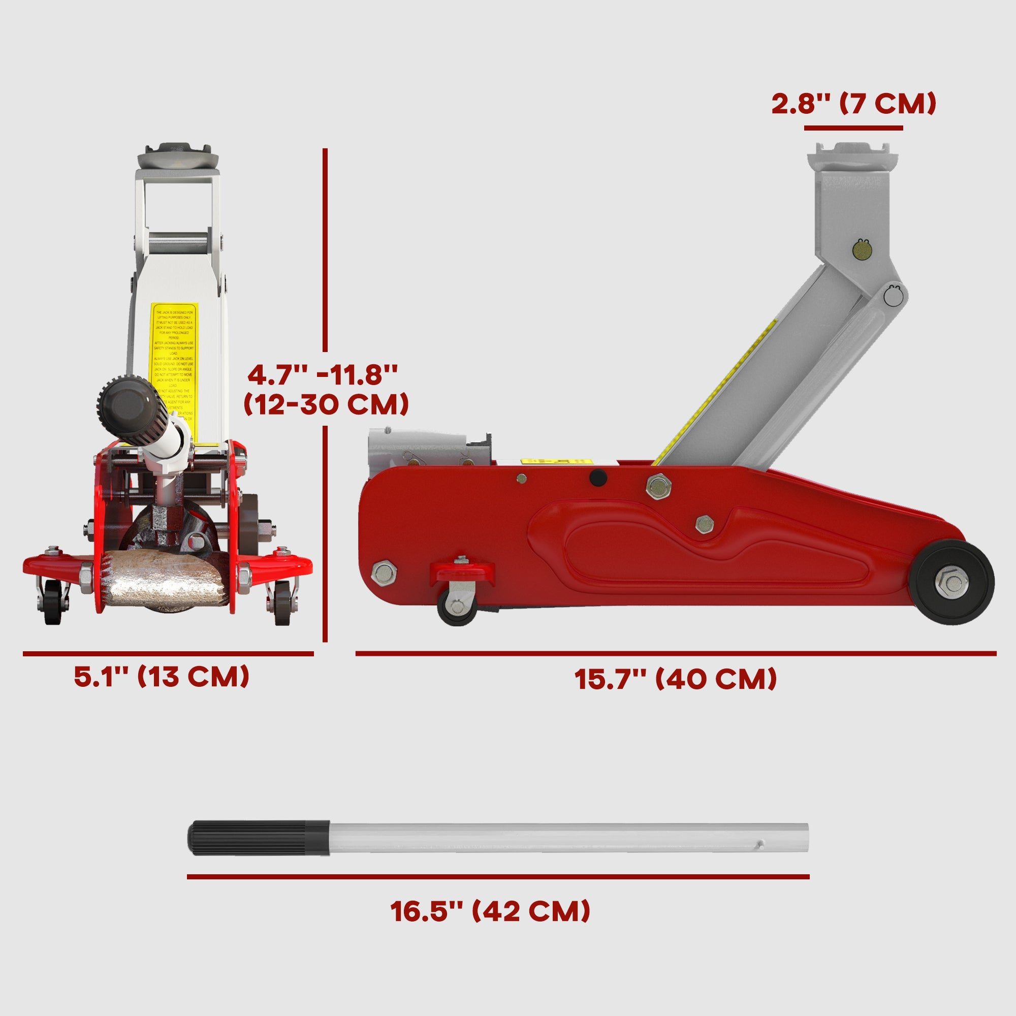 Low Profile Jack, Hydraulic Racing Floor Jack, 4.7