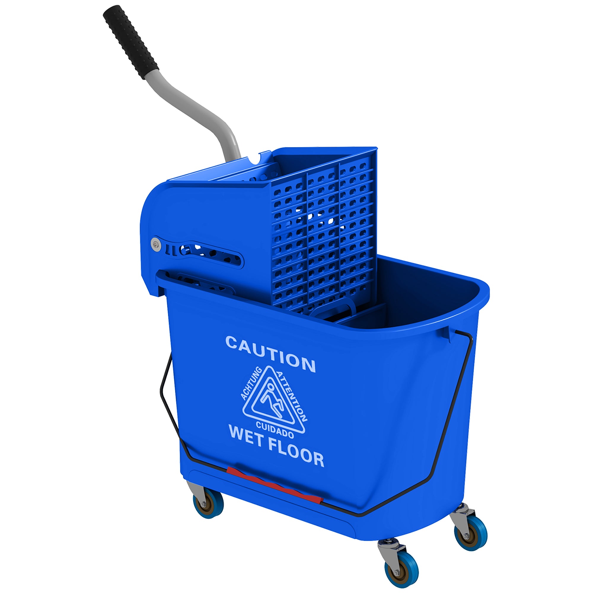 Mop Bucket with Wringer, Mop Bucket on Wheels for Floor Cleaning, 5 Gallon, Separate Dirty and Clean Water, Blue Household Supplies at Gallery Canada