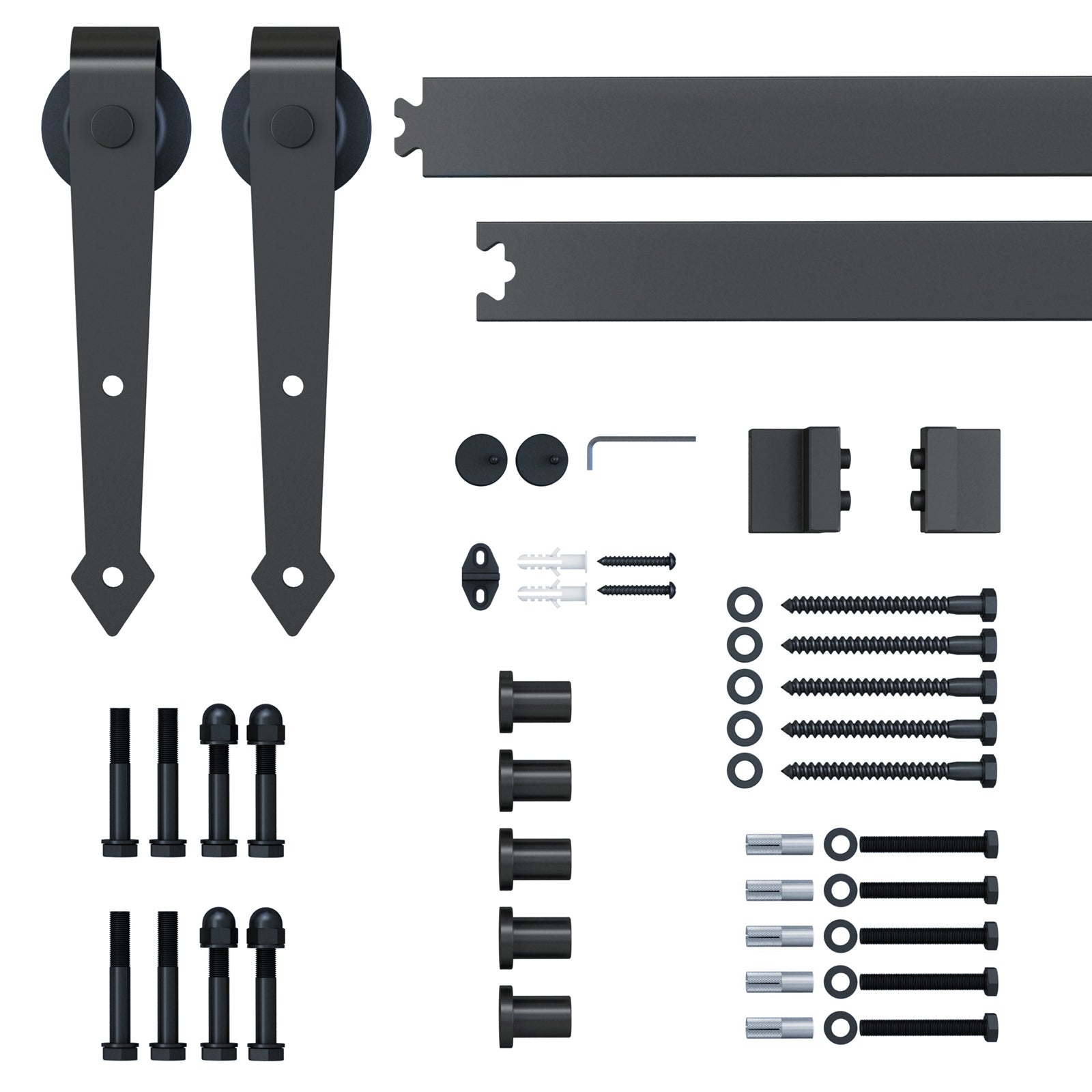 6.6FT Sliding Barn Door Track Kit, Heavy Duty Barn Door Hardware Kit, Fit 39