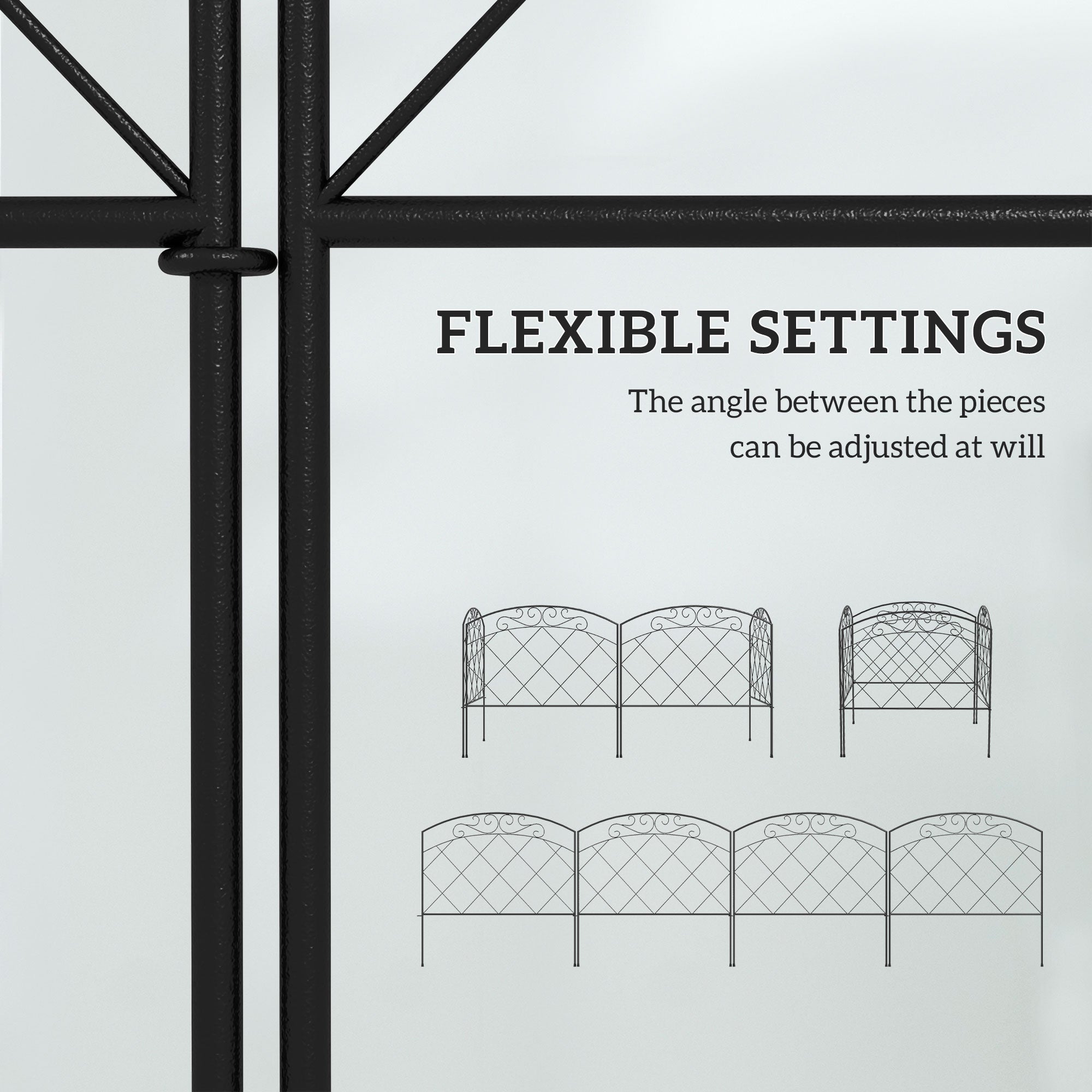 4 Pack Garden Fencing for Yard, Decorative Fence Panels as Animal Barrier and Flower Edging, Swirls Garden Fences at Gallery Canada