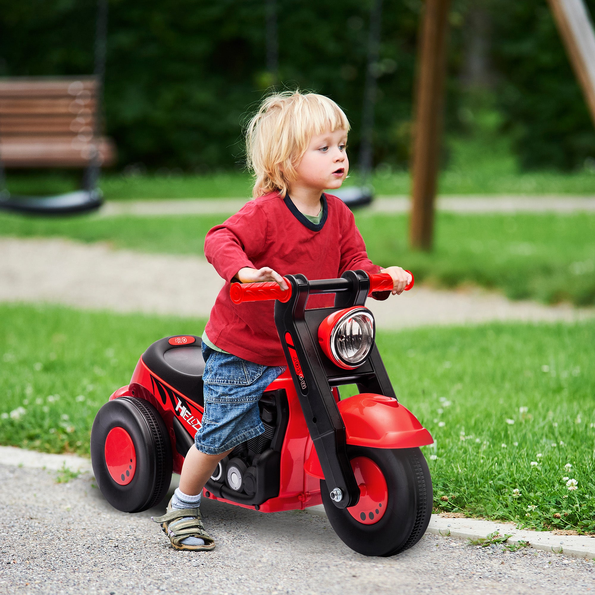 Foot to Floor Toddler Ride on Toy, Sliding Toddler Car with Music and Bubble, for 2-5 Years Old, Red Push Cars for Toddlers Multi Colour  at Gallery Canada