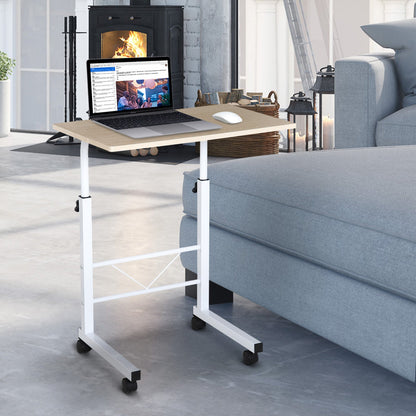 C-Shaped Sofa Side Table, Mobile End Table with Adjustable Height, Laptop Desk, Couch Table, Snack Table on Wheeks for Living Room Bedroom Side Tables   at Gallery Canada