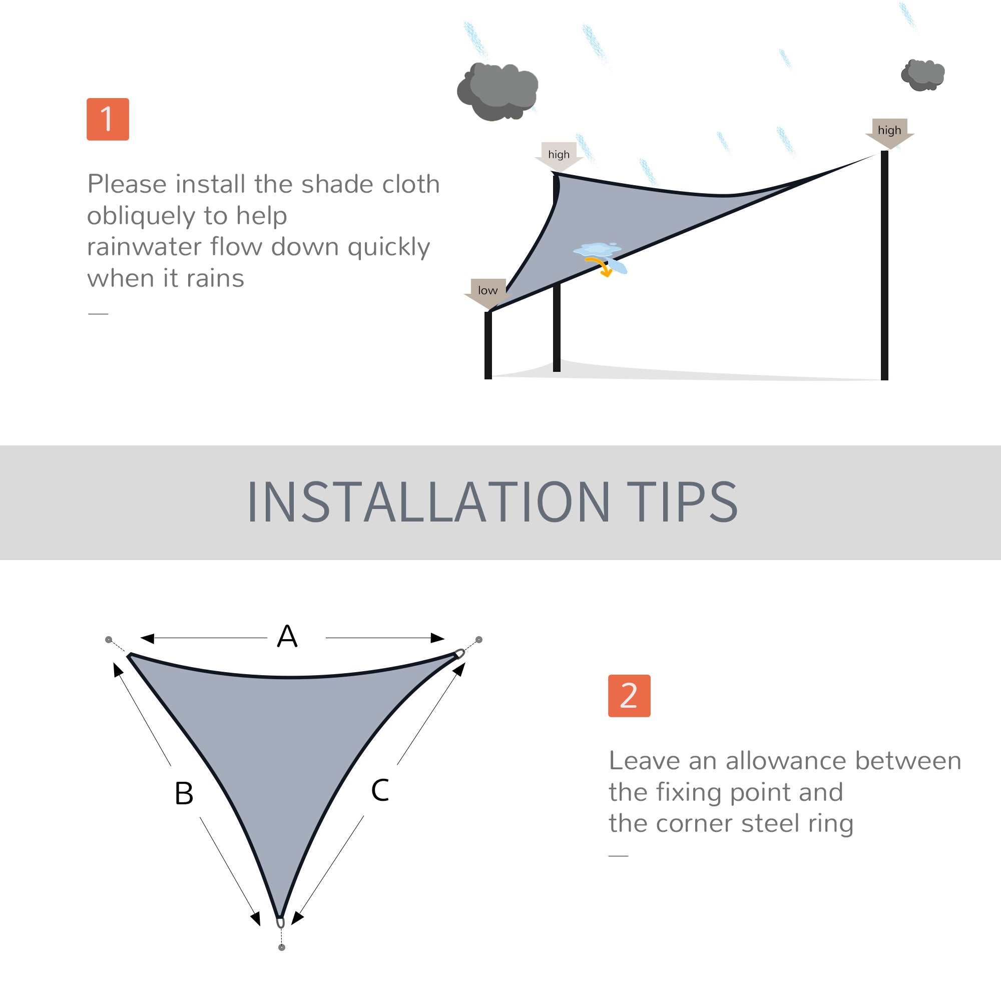 Triangle 10' Canopy Sun Sail Shade Garden Cover UV Protector Outdoor Patio Lawn Shelter with Carrying Bag Grey Shade Sails at Gallery Canada